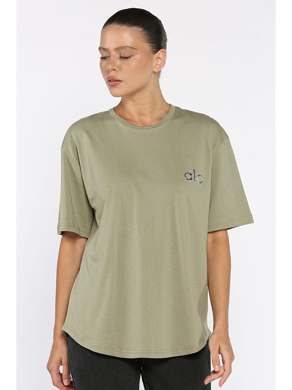 Haki Baskılı Salaş Basic Tişört