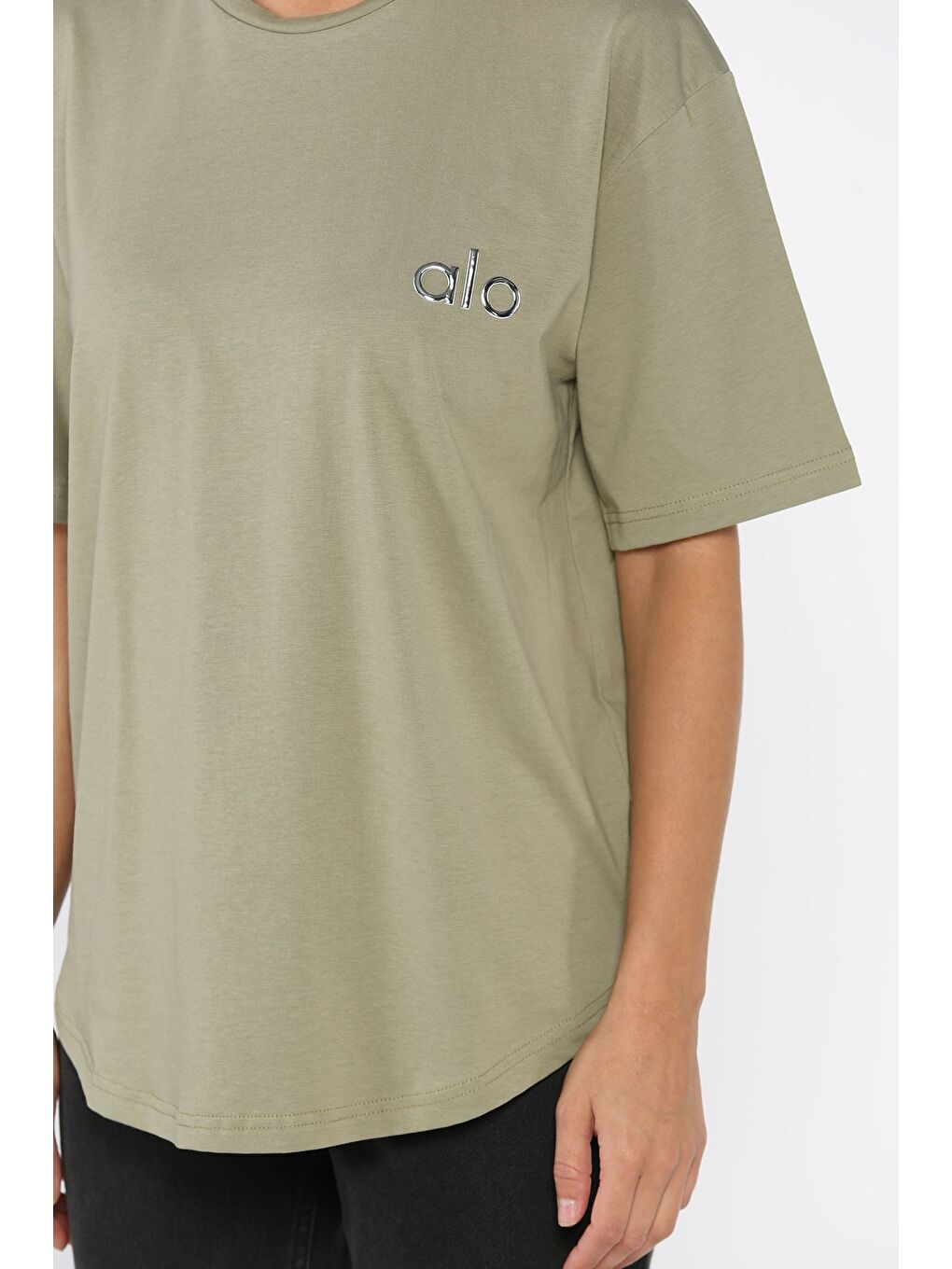 Haki Baskılı Salaş Basic Tişört-3