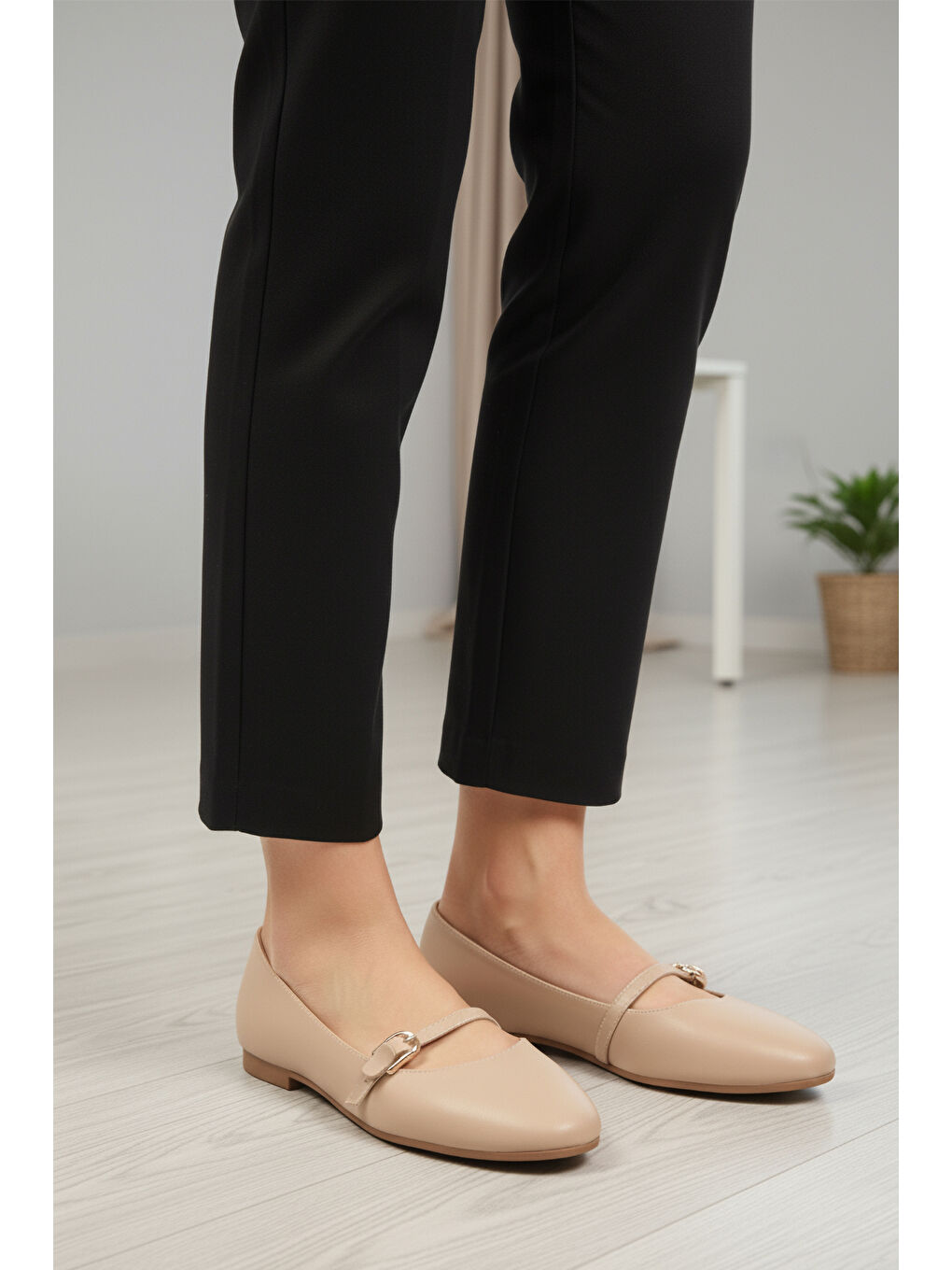 Bej Cilt Hafif Esnek Kadın Babet 312456 Z-2