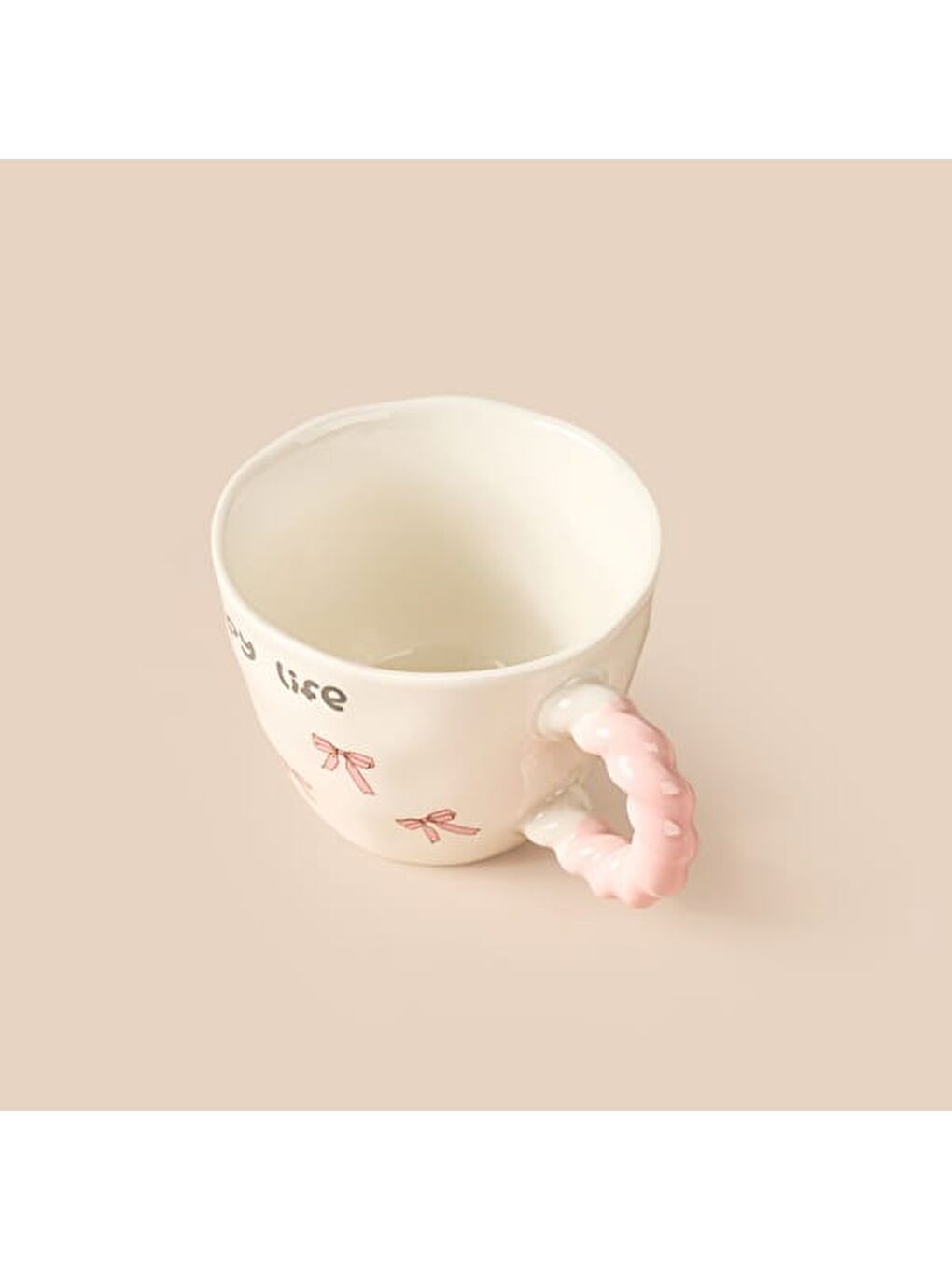 Kitchen Happy Life Seramik Kupa - Beyaz - 300 ml-1