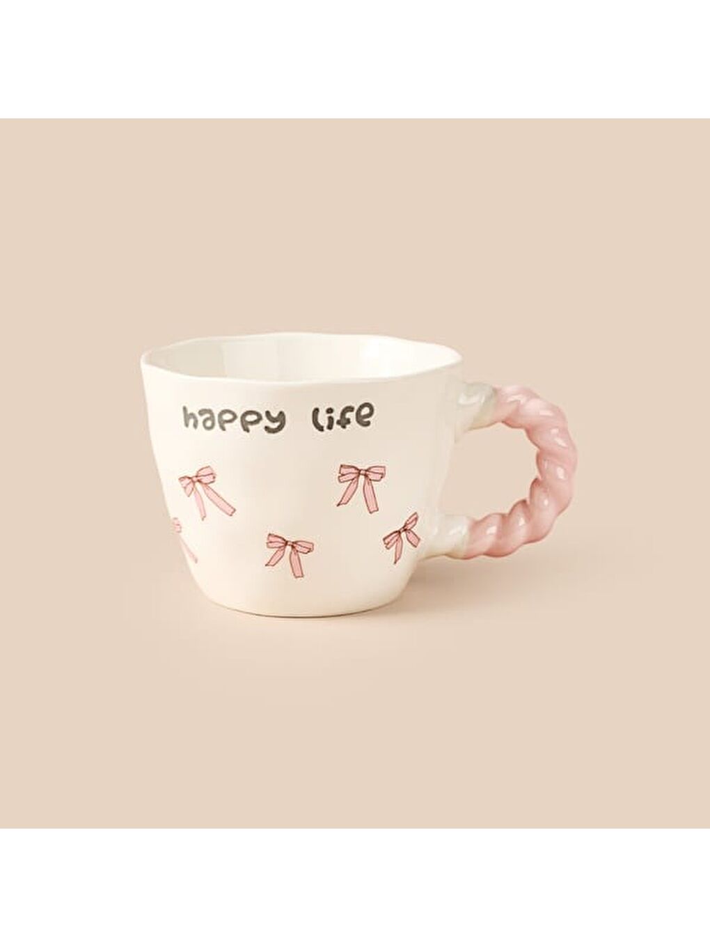 Kitchen Happy Life Seramik Kupa - Beyaz - 300 ml-2