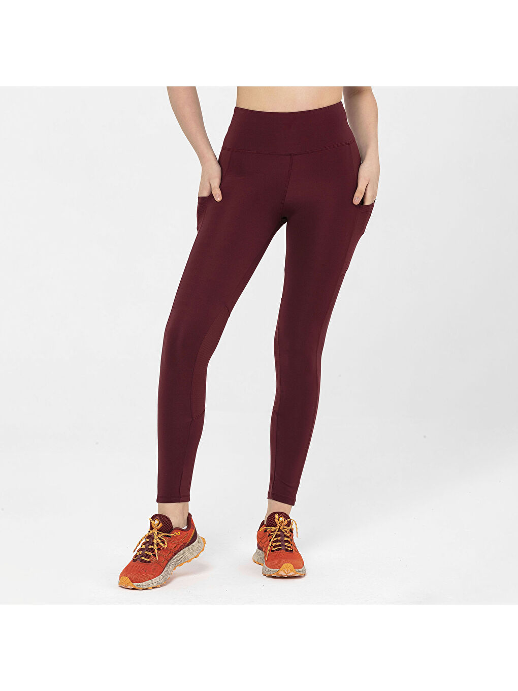 Bordo Ledge 7 Kadın Kırmızı Koşu Taytı-3