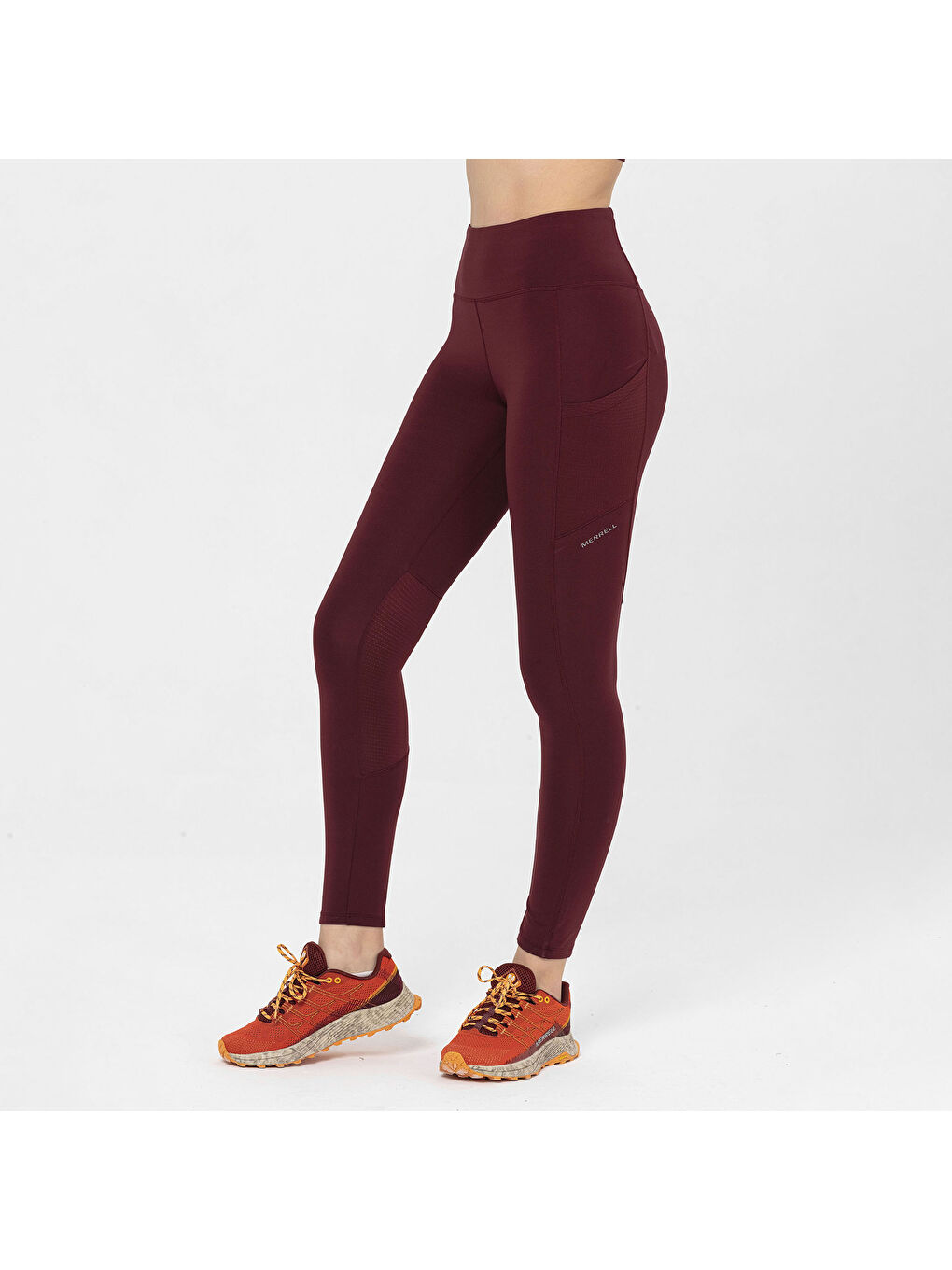 Bordo Ledge 7 Kadın Kırmızı Koşu Taytı-4