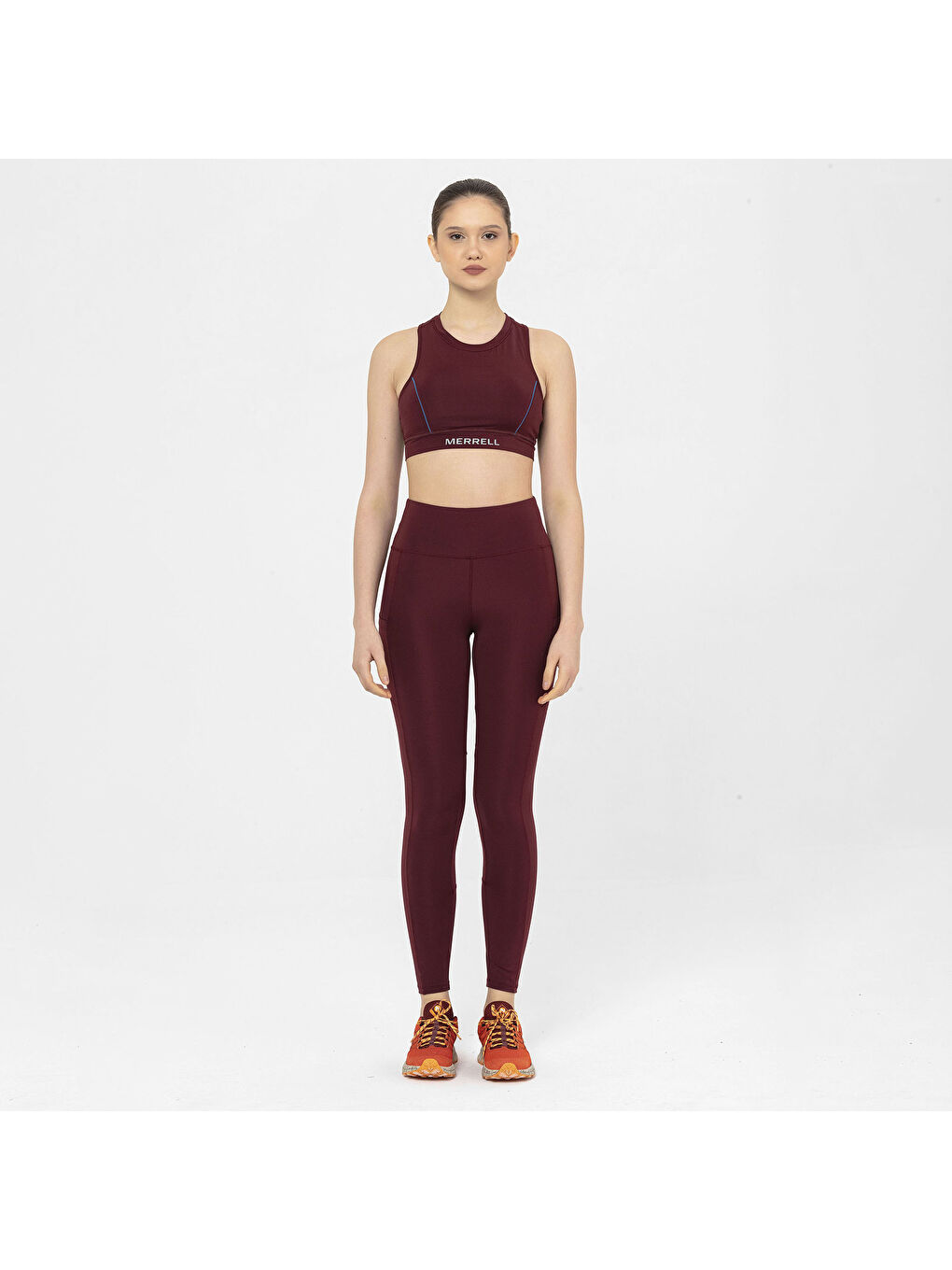 Bordo Ledge 7 Kadın Kırmızı Koşu Taytı-6