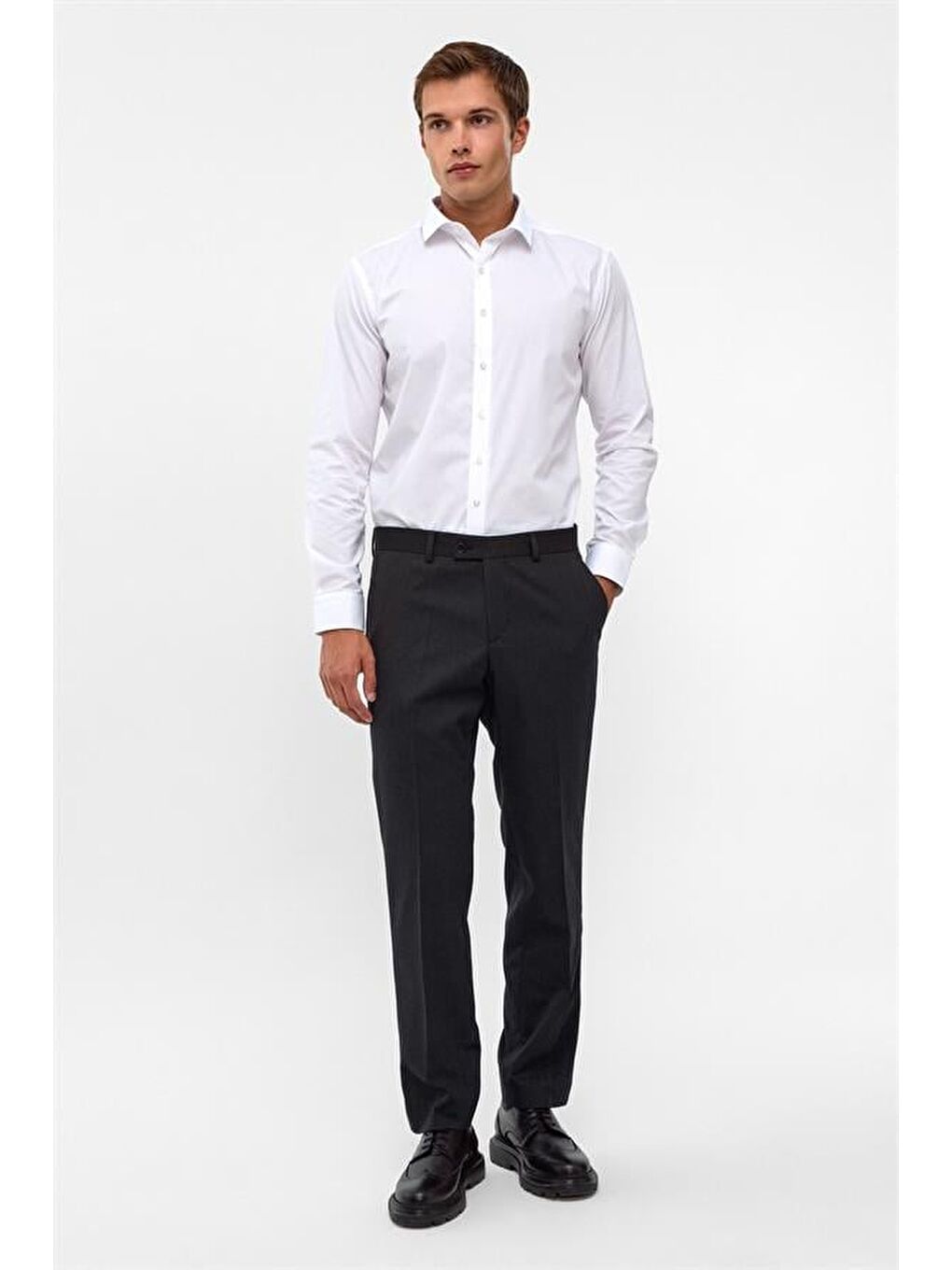 Siyah Regular Desenli Pantolon