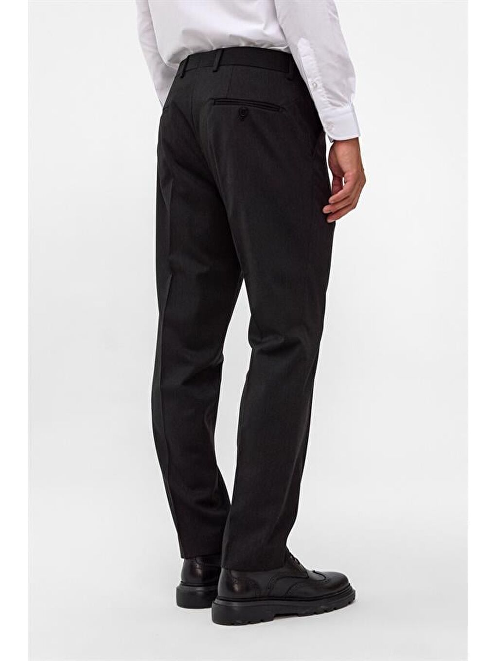 Siyah Regular Desenli Pantolon-4