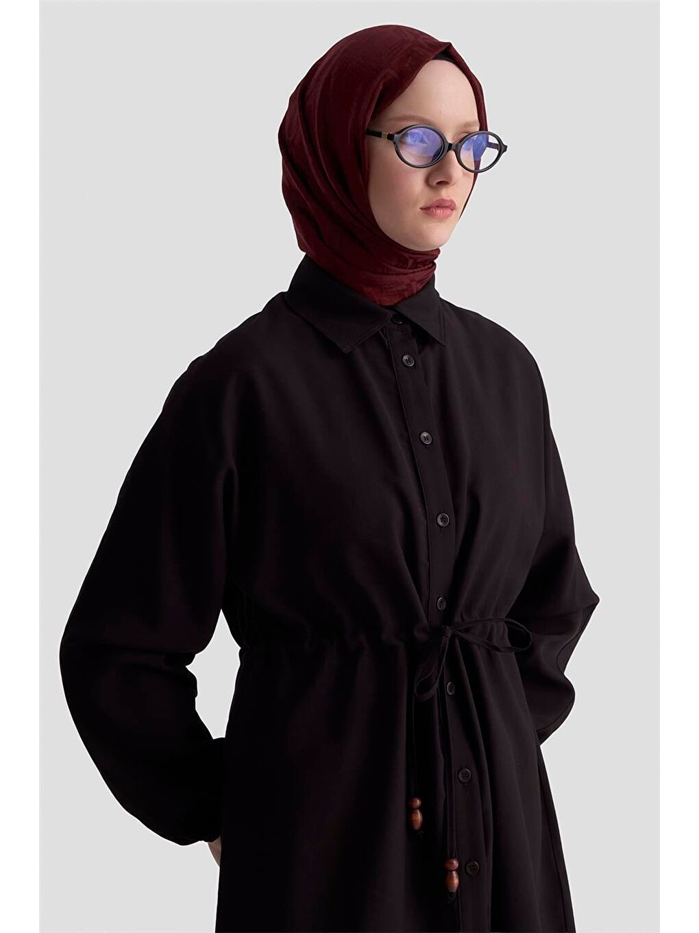 Bağcıklı Safari Tunik 25Kd9012 Siyah-1