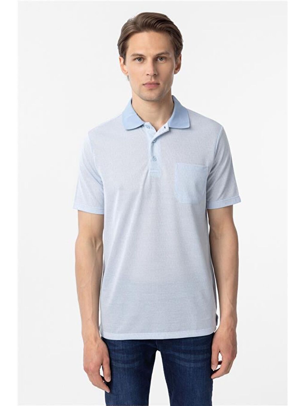 Mavi Regular Armürlü Polo Yaka Tişört