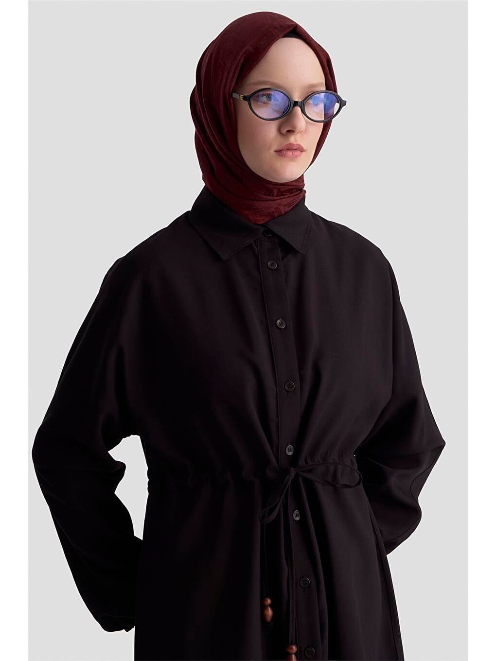 Bağcıklı Safari Tunik 25Kd9012 Siyah-2