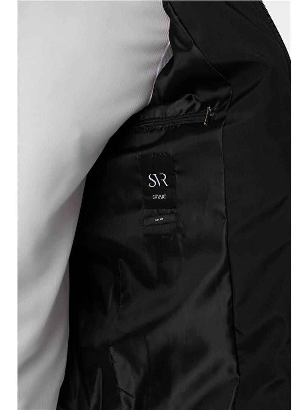 Siyah Slim Kapitone Mont-4