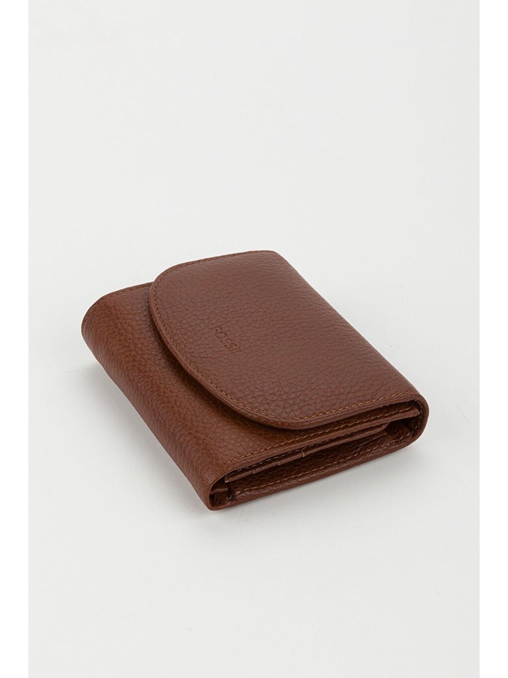 Kahverengi Kutulu Hakiki Deri Gök Mavi Küçük Boy Çok Gözlü Kadın El Portföyü Kartlık Cüzdan-1