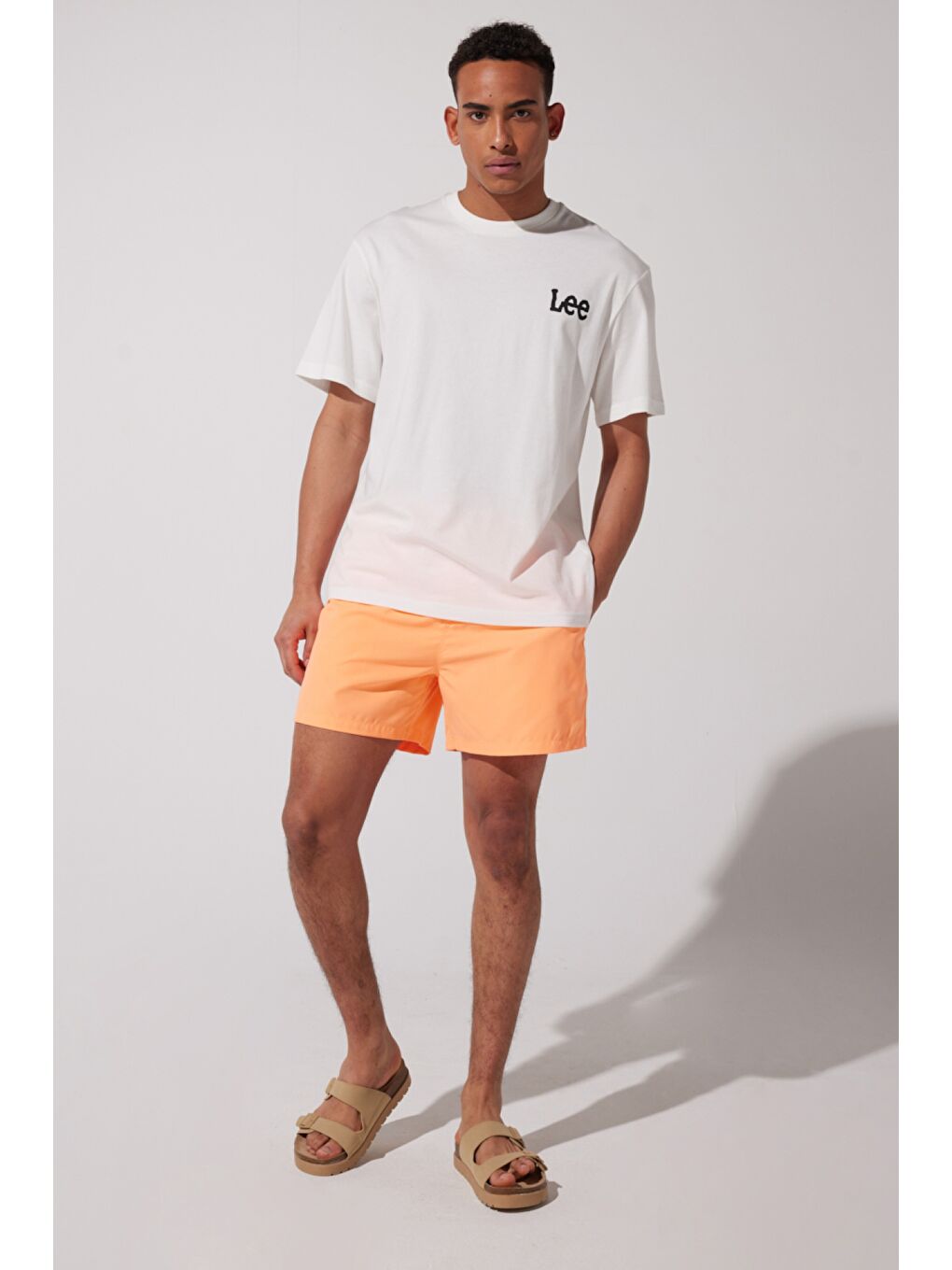 Regular Fit Normal Bel Normal Bel Turuncu Deniz Şortu-1