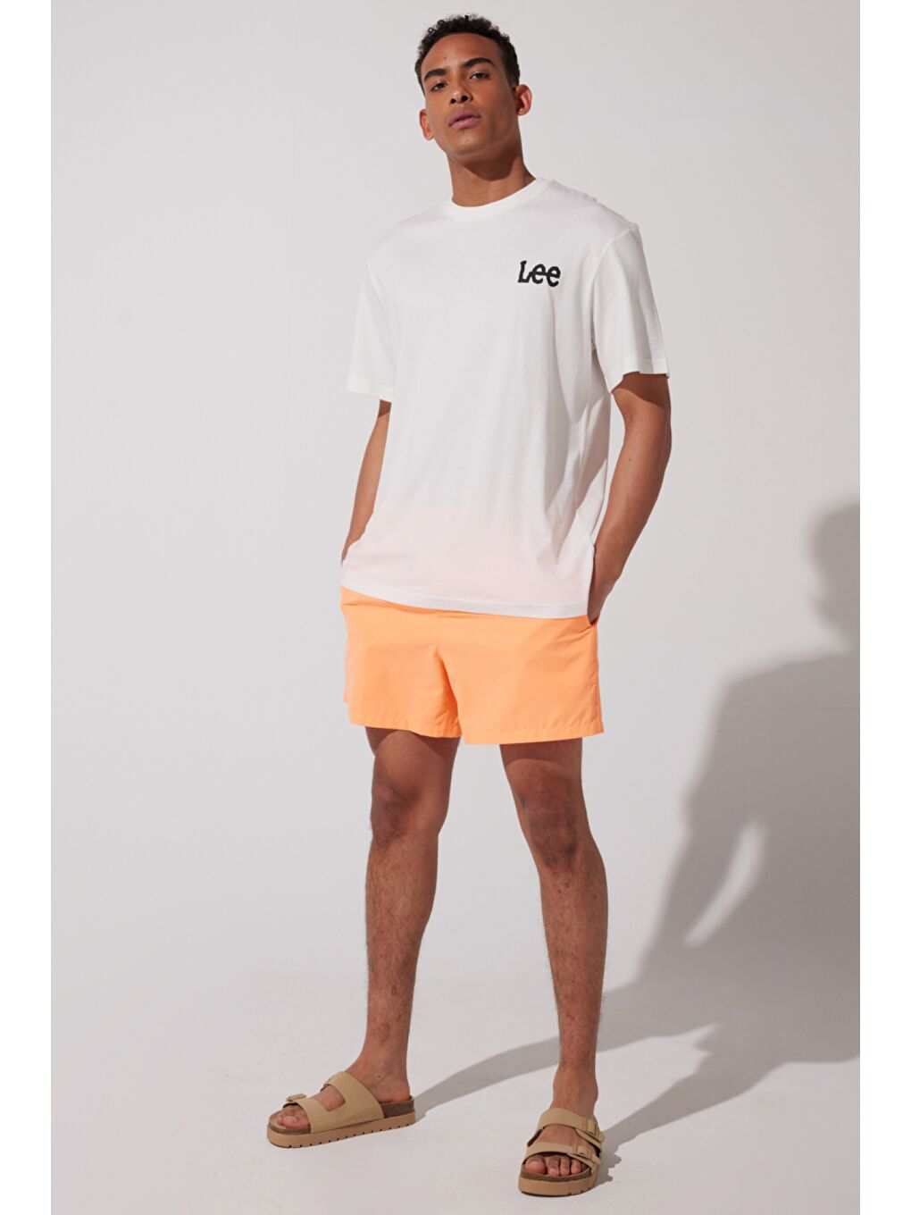 Regular Fit Normal Bel Normal Bel Turuncu Deniz Şortu-2