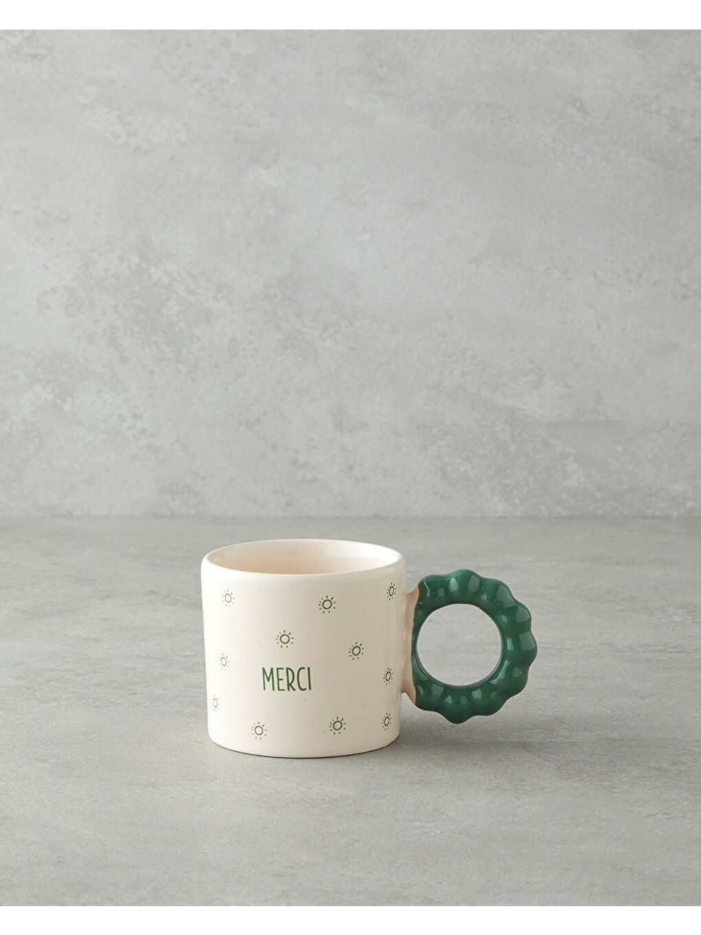 Merci Seramik Kupa 260 ml Yeşil