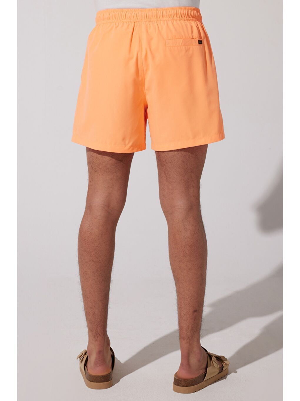 Regular Fit Normal Bel Normal Bel Turuncu Deniz Şortu-4