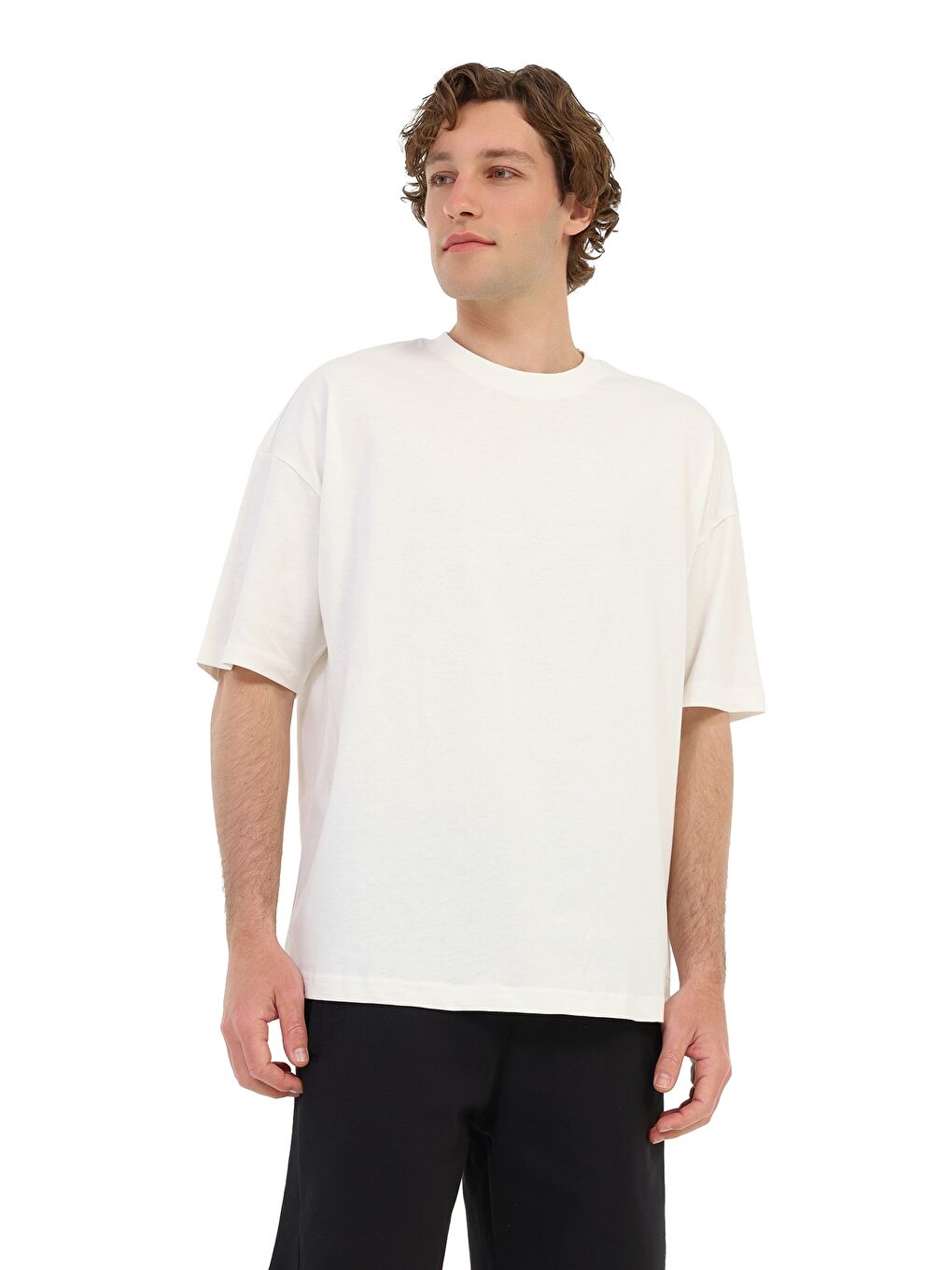 Beyaz Erkek Kısa Kol T-Shirt