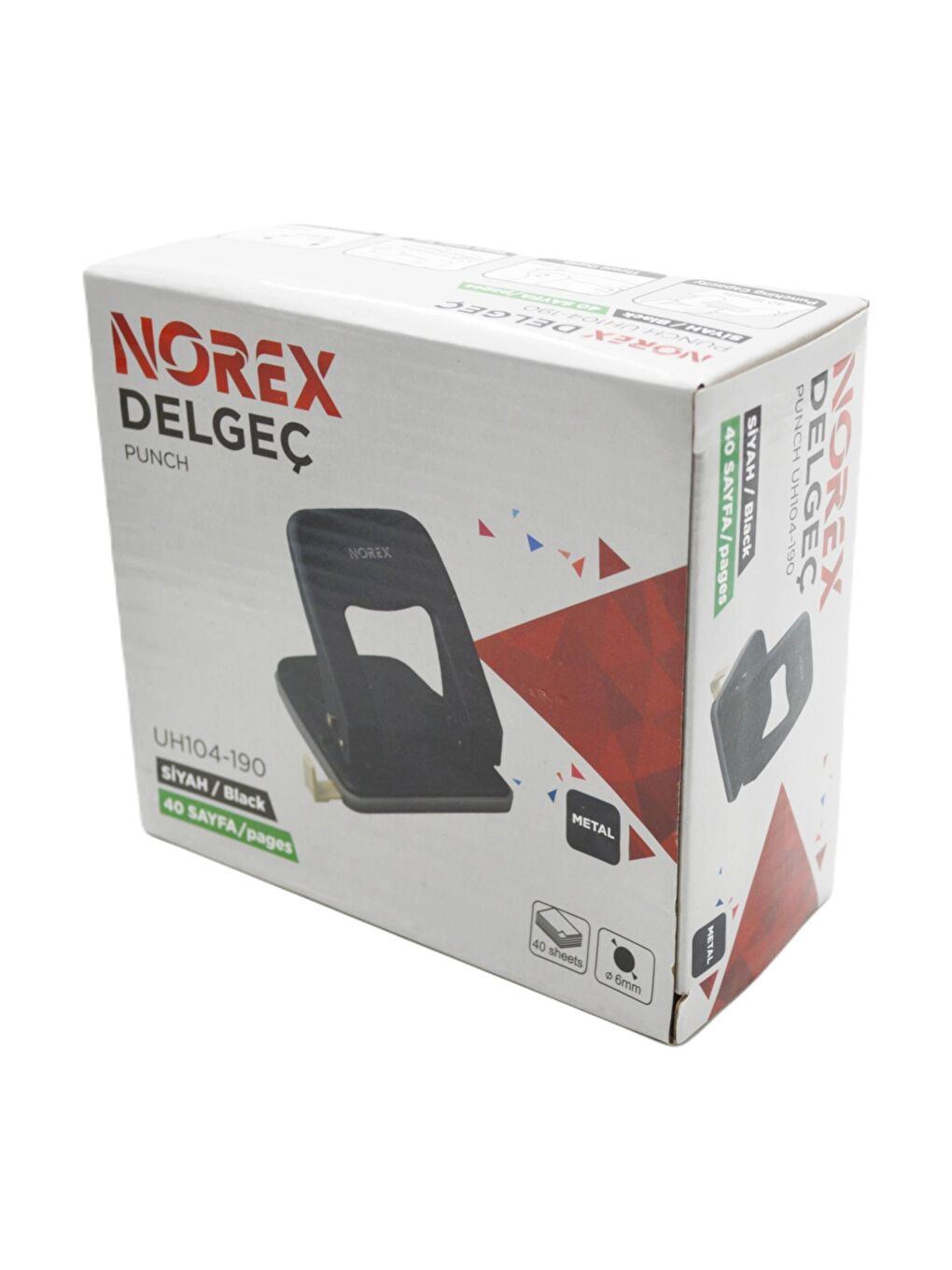 Metal Delgeç 40 Sayfa Kapasiteli Siyah UH104-190-4