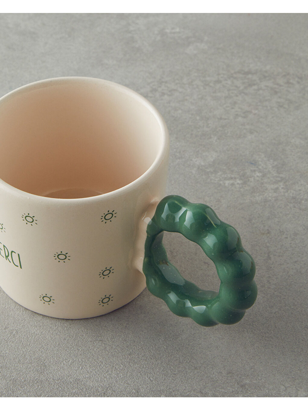 Merci Seramik Kupa 260 ml Yeşil-2