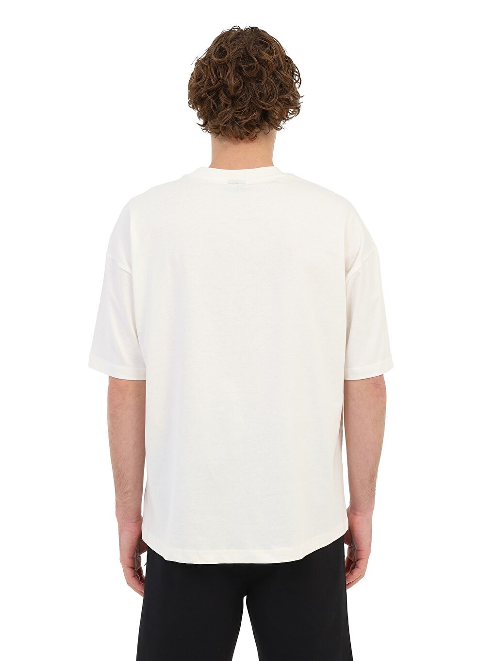 Beyaz Erkek Kısa Kol T-Shirt-1