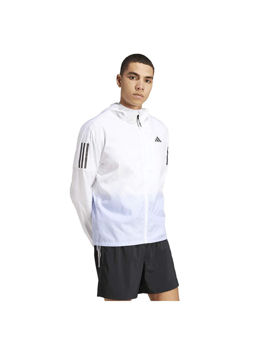 Otr B Cb Jkt M Beyaz Kapüşonlu Erkek Fermuarlı Sweatshirt Hırka