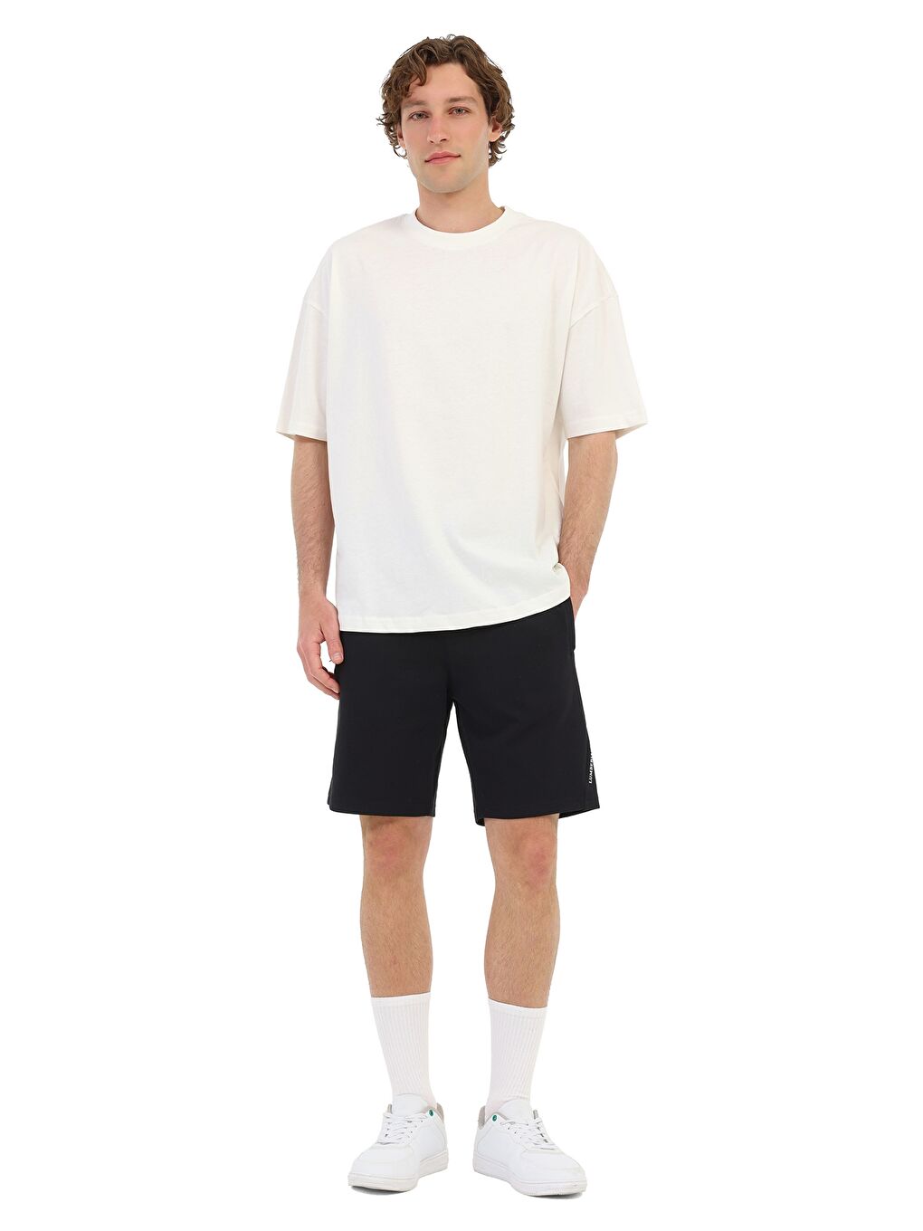 Beyaz Erkek Kısa Kol T-Shirt-2