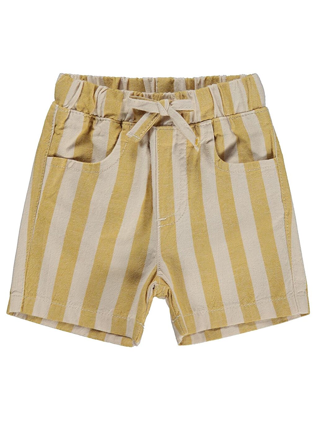 Sarı Baby Çizgili 6-18 Ay Şort - Hardal