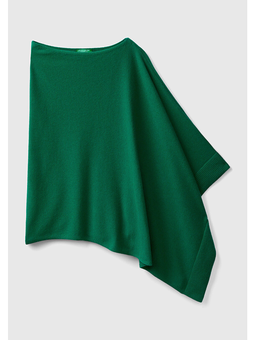 Kadın Yeşil Kaşmir Karışımlı Panço-1