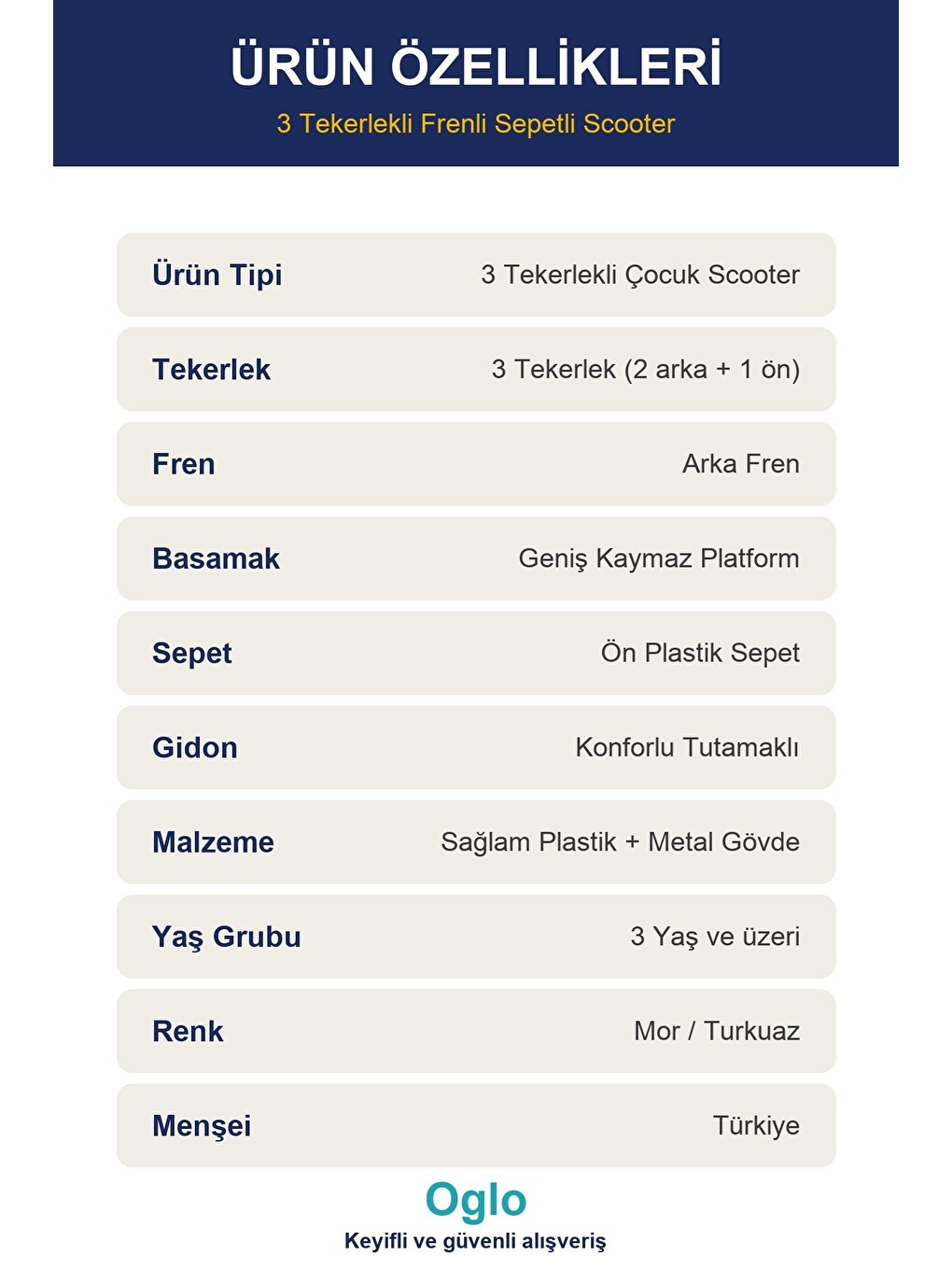 Çocuk Scooter 3 Tekerlekli Frenli Sepetli — Dengeli İlk Scooter, Ayarlanabilir Gidon 3+ Yaş-7