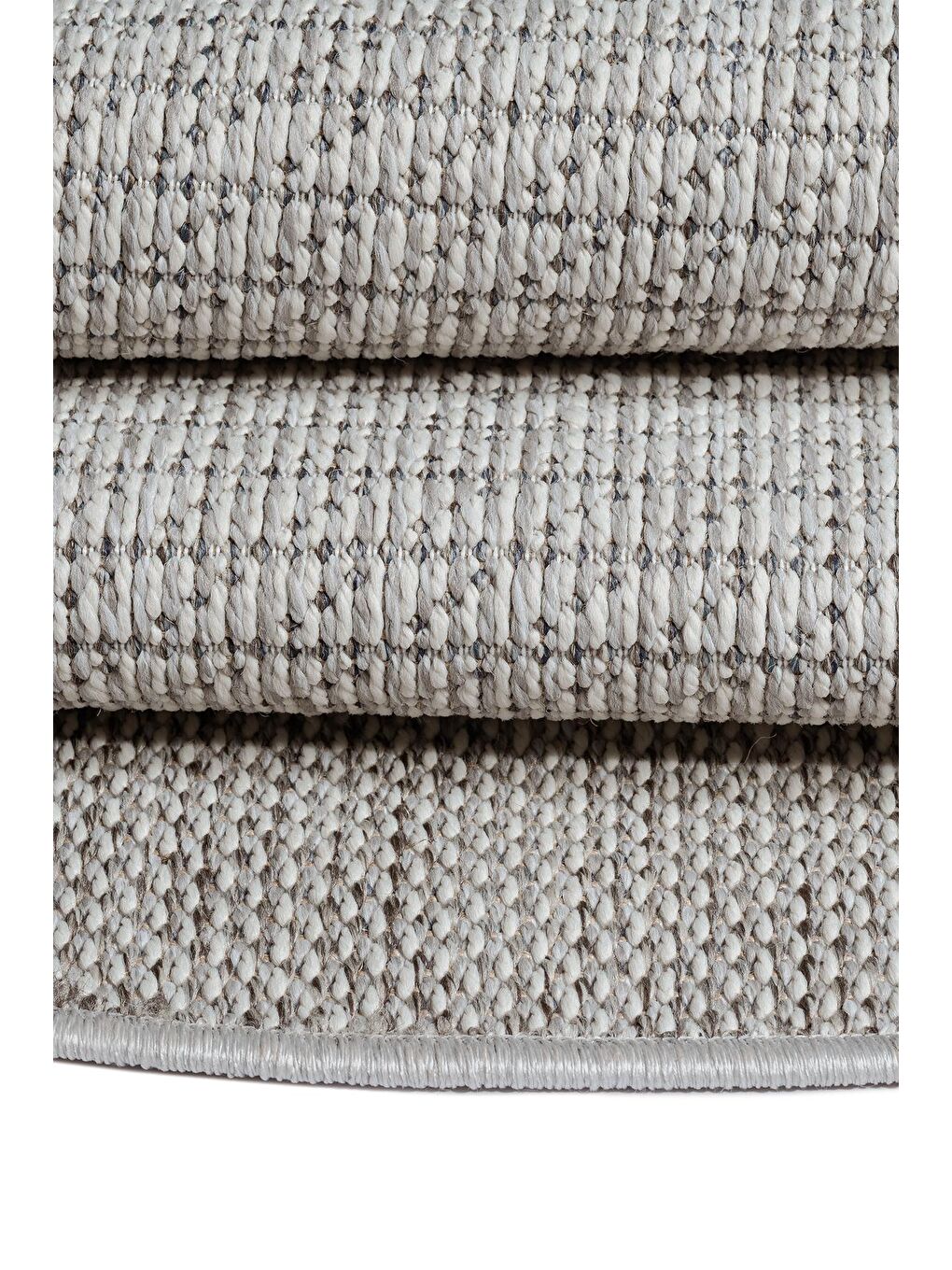 Ekru Sisalux 3093 Krem Jüt Tabanlı Modern Dokuma Yuvarlak Kilim Sisal Hasır Halı-140x140 cm-1