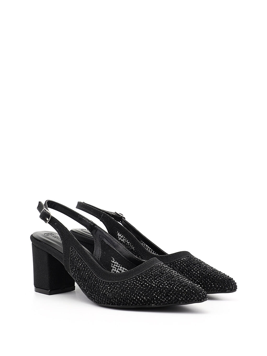 Siyah Kadın SİYAH Kalın Topuklu Arkası Açık Ayakkabı-3