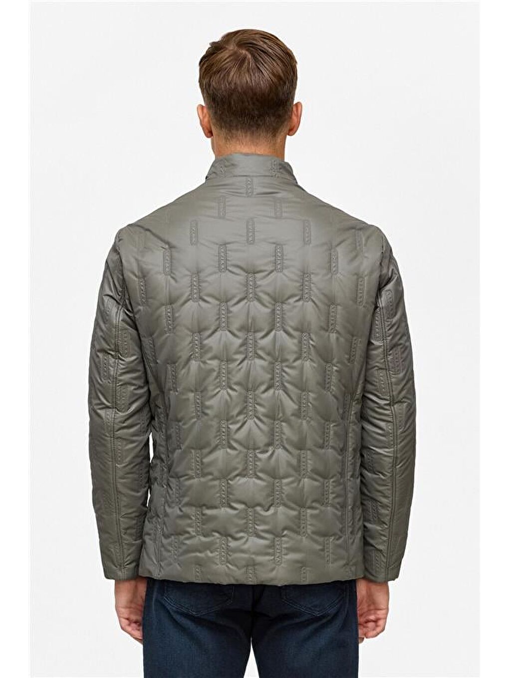 Gri Slim Kapitone Mont-9