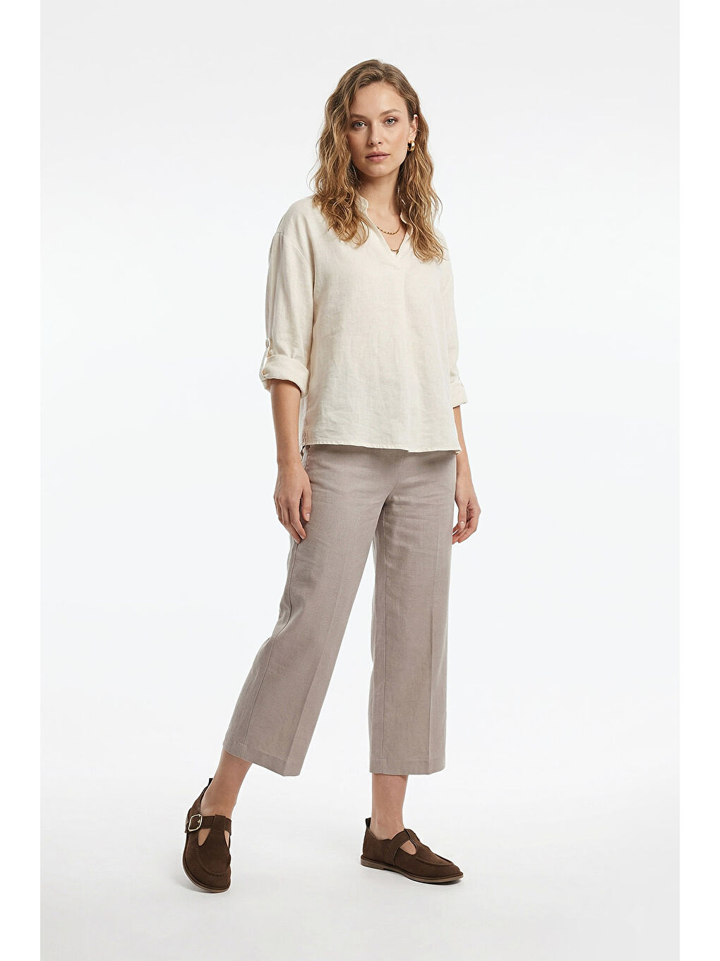 Kahverengi Kadın AÇIK KAHVERENGİ Düz Tabanlı Ayakkabı-2