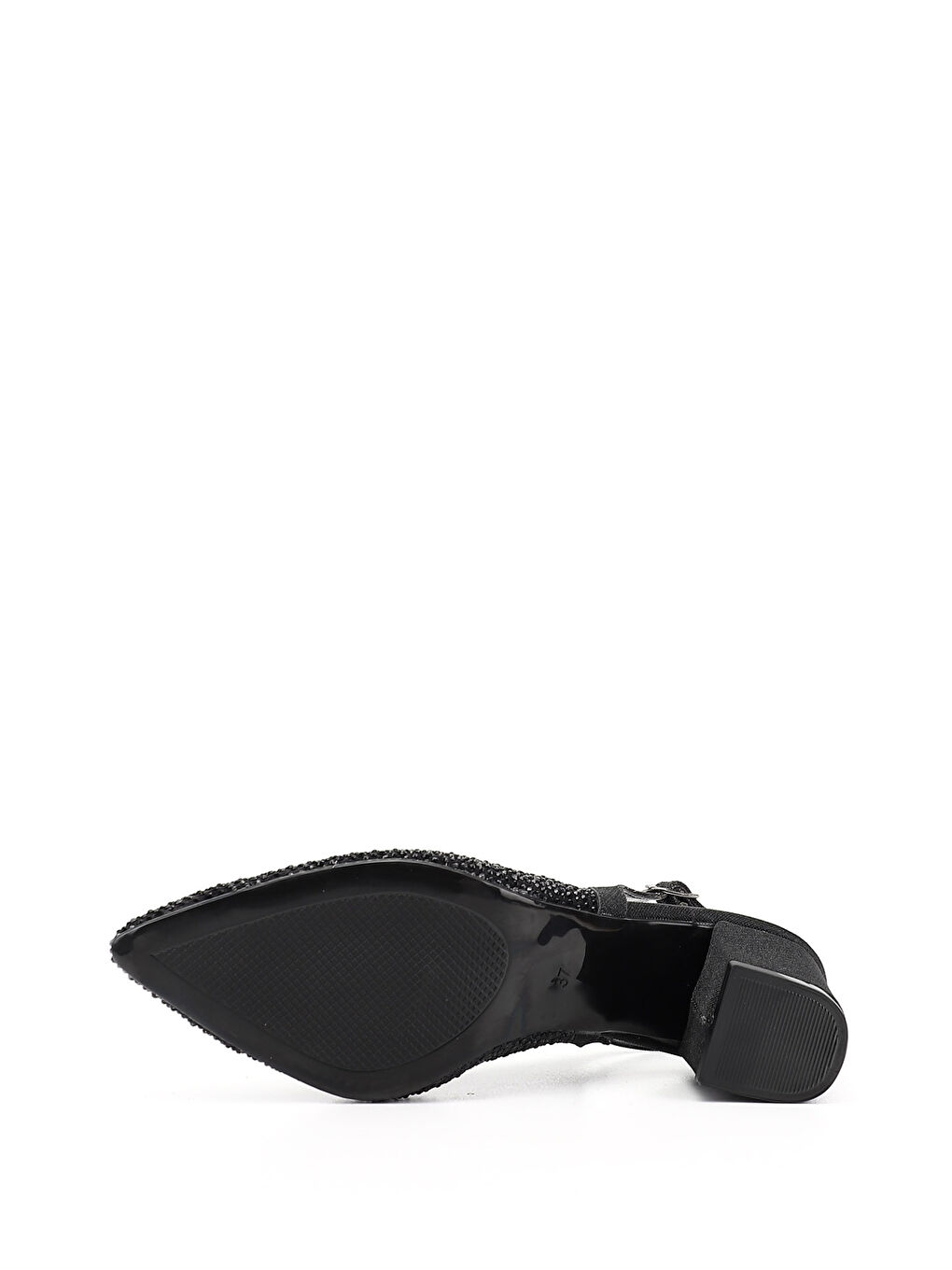 Siyah Kadın SİYAH Kalın Topuklu Arkası Açık Ayakkabı-5