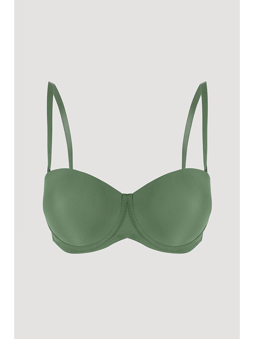 Haki Latina Destekli Straplez Sütyen