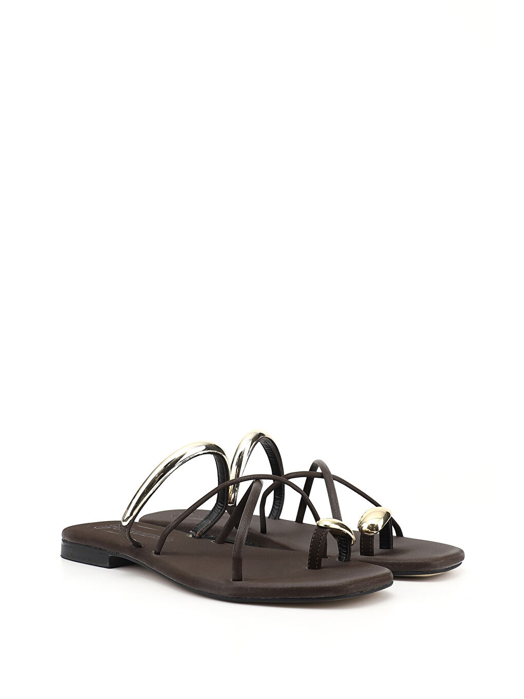 Kahverengi Kadın KAHVERENGİ Parmak Arası Terlik-1