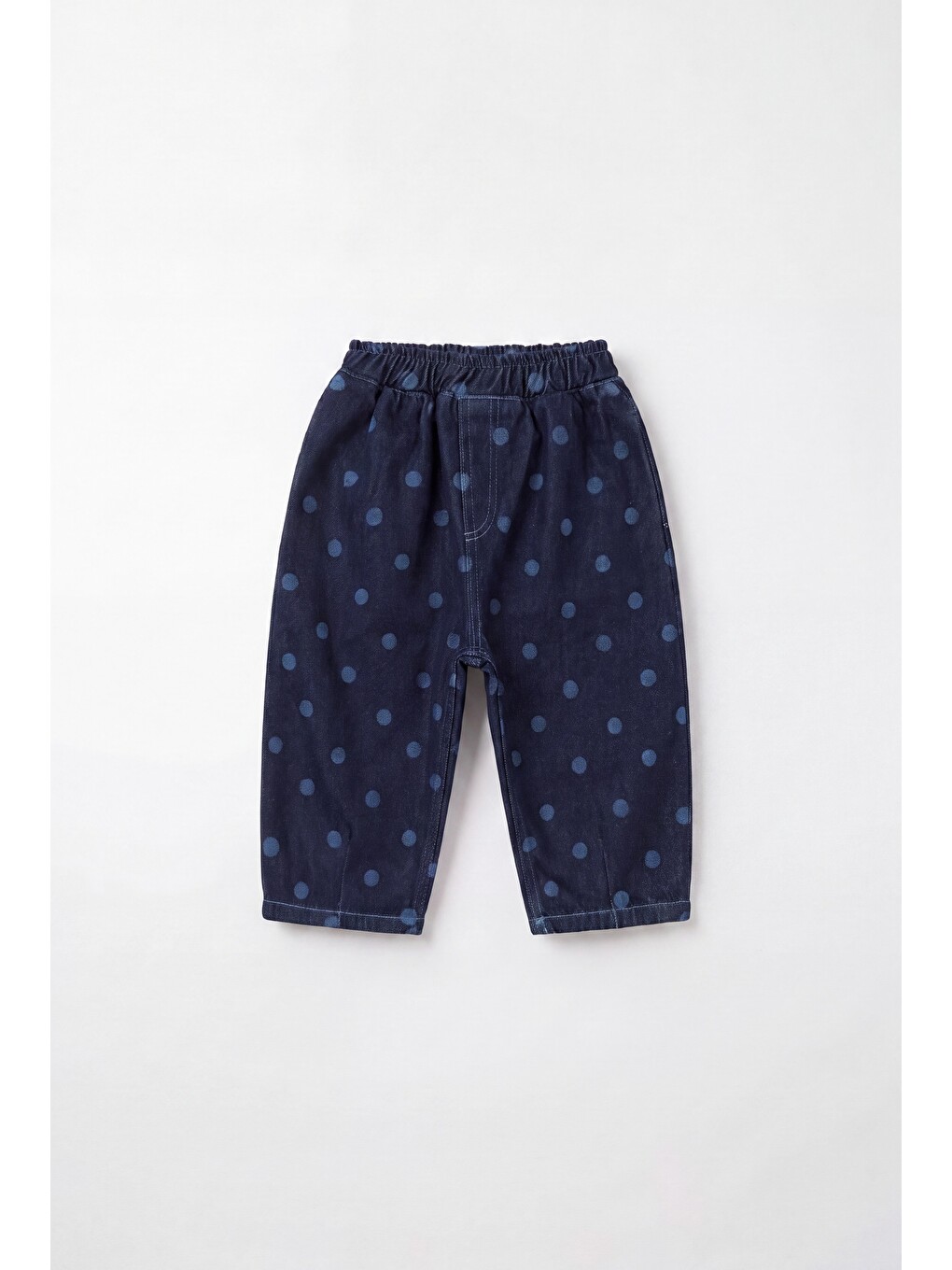 Karışık Çocuk Lacivert Puantiyeli Denim Pantolon