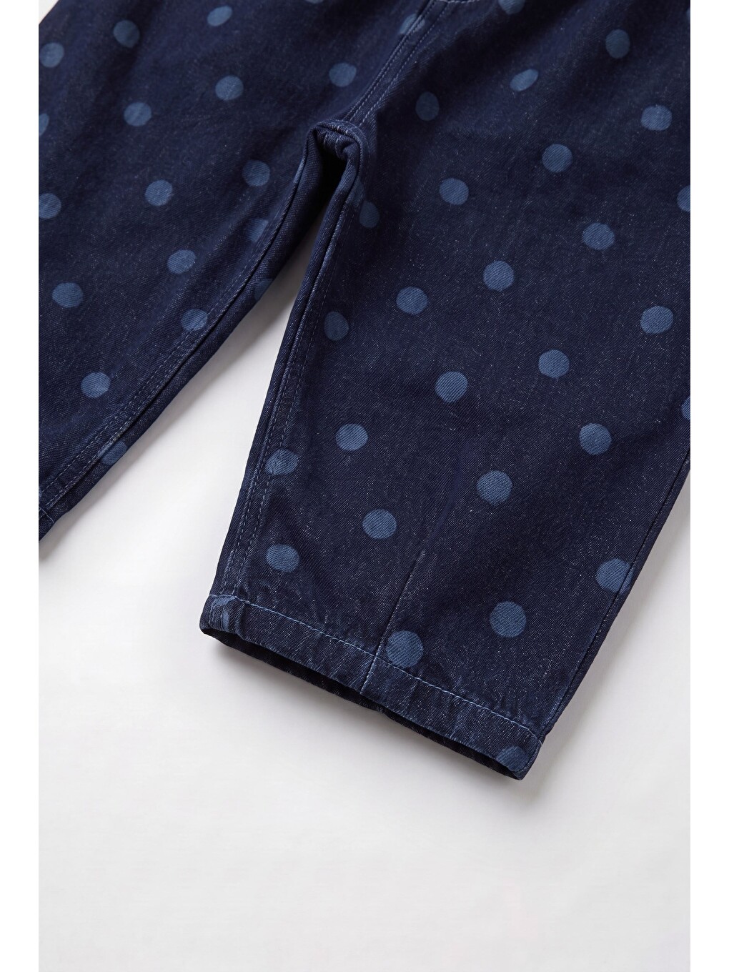 Karışık Çocuk Lacivert Puantiyeli Denim Pantolon-1