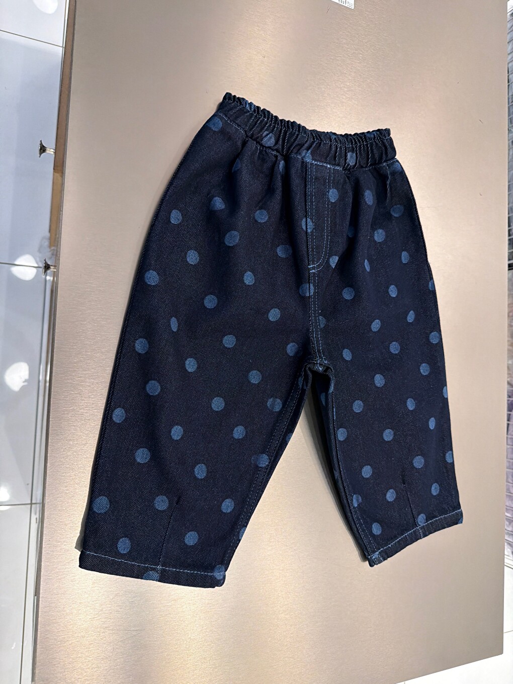 Karışık Çocuk Lacivert Puantiyeli Denim Pantolon-4