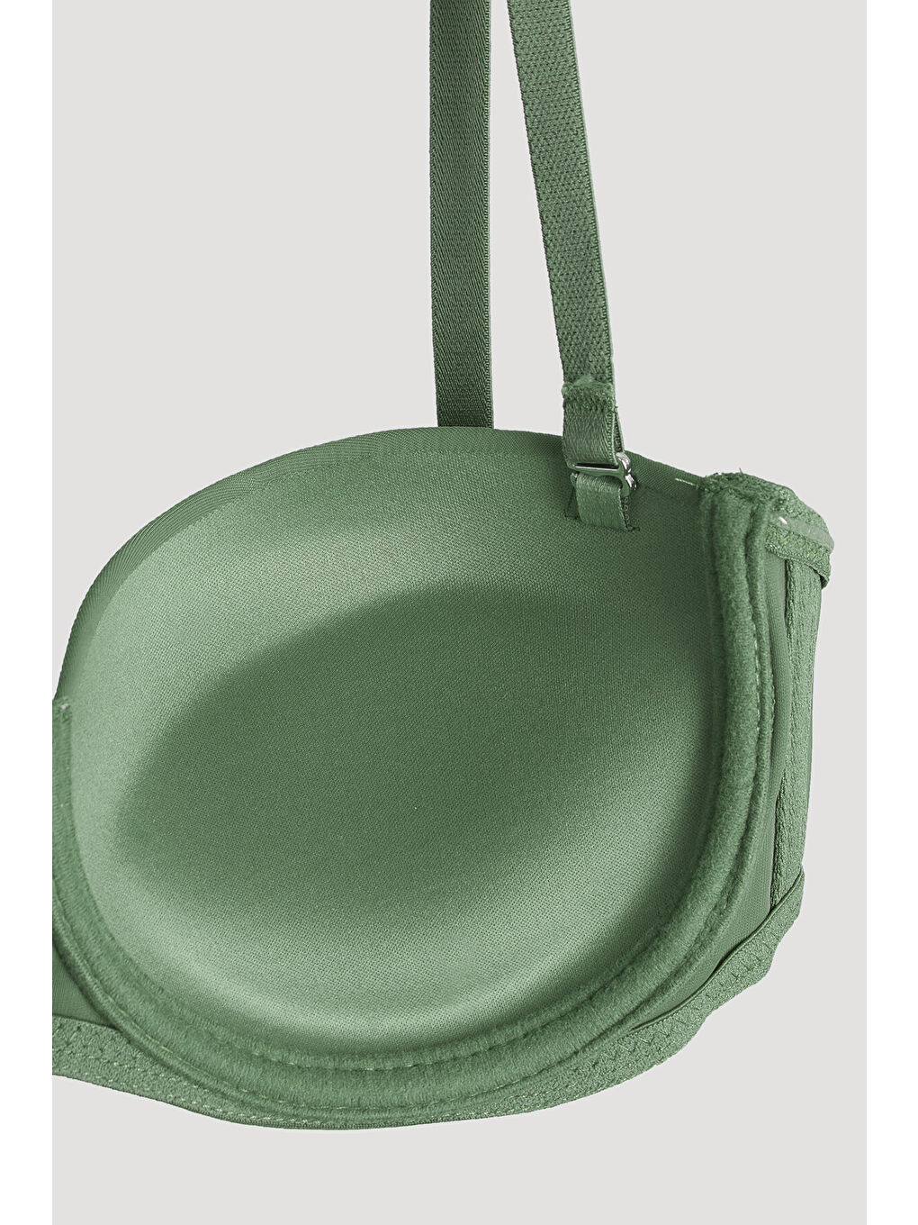 Haki Latina Destekli Straplez Sütyen-3