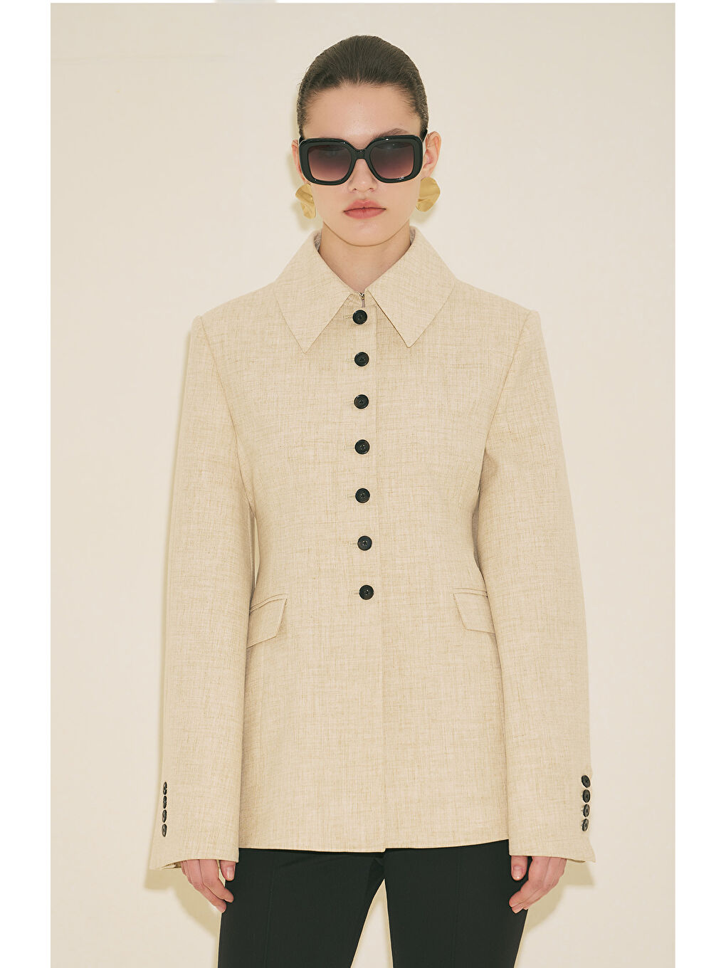 Lımıted Edıtıon Fit Blazer Ceket Bej-4