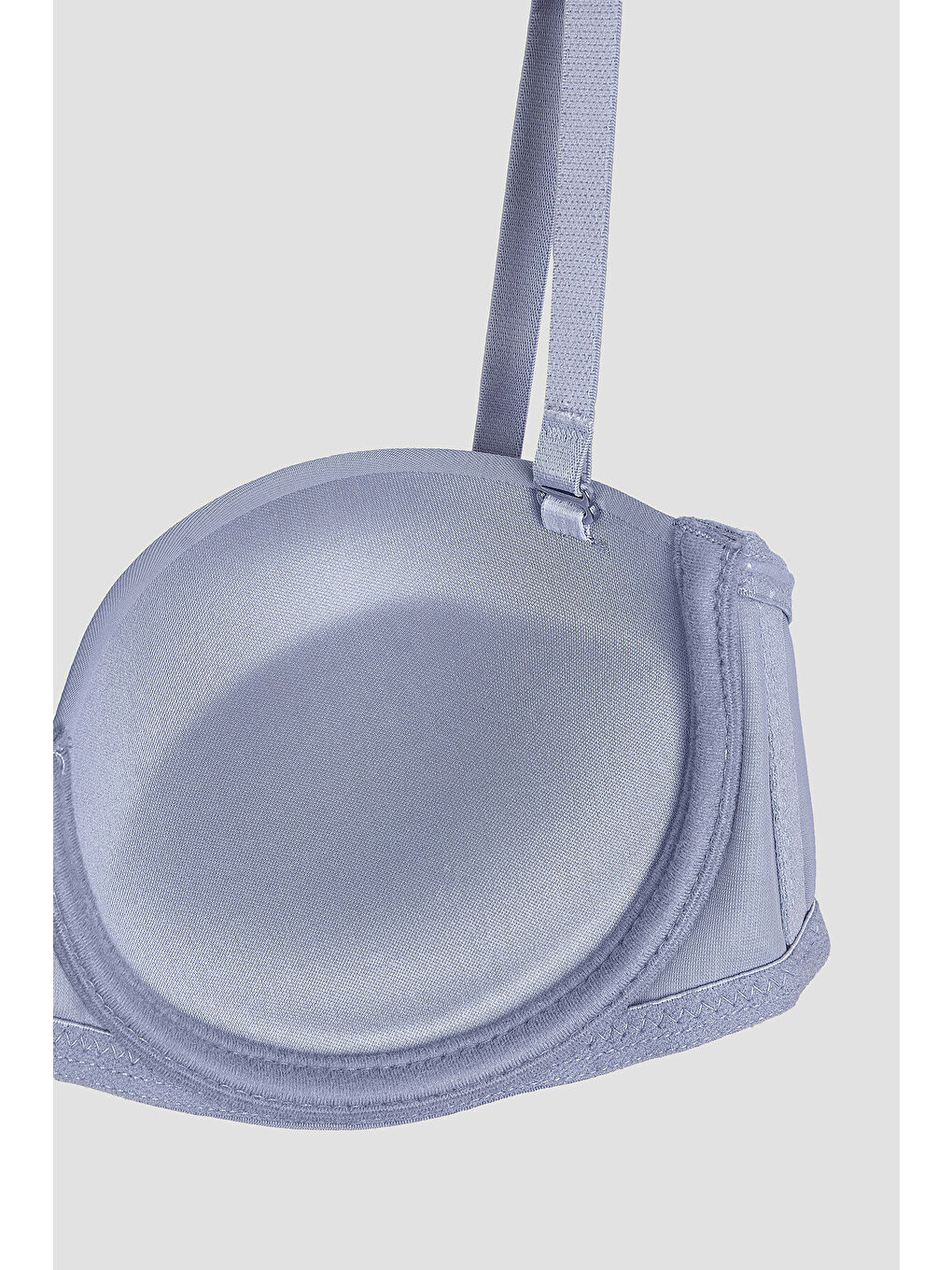 Gri Latina Destekli Straplez Sütyen-1