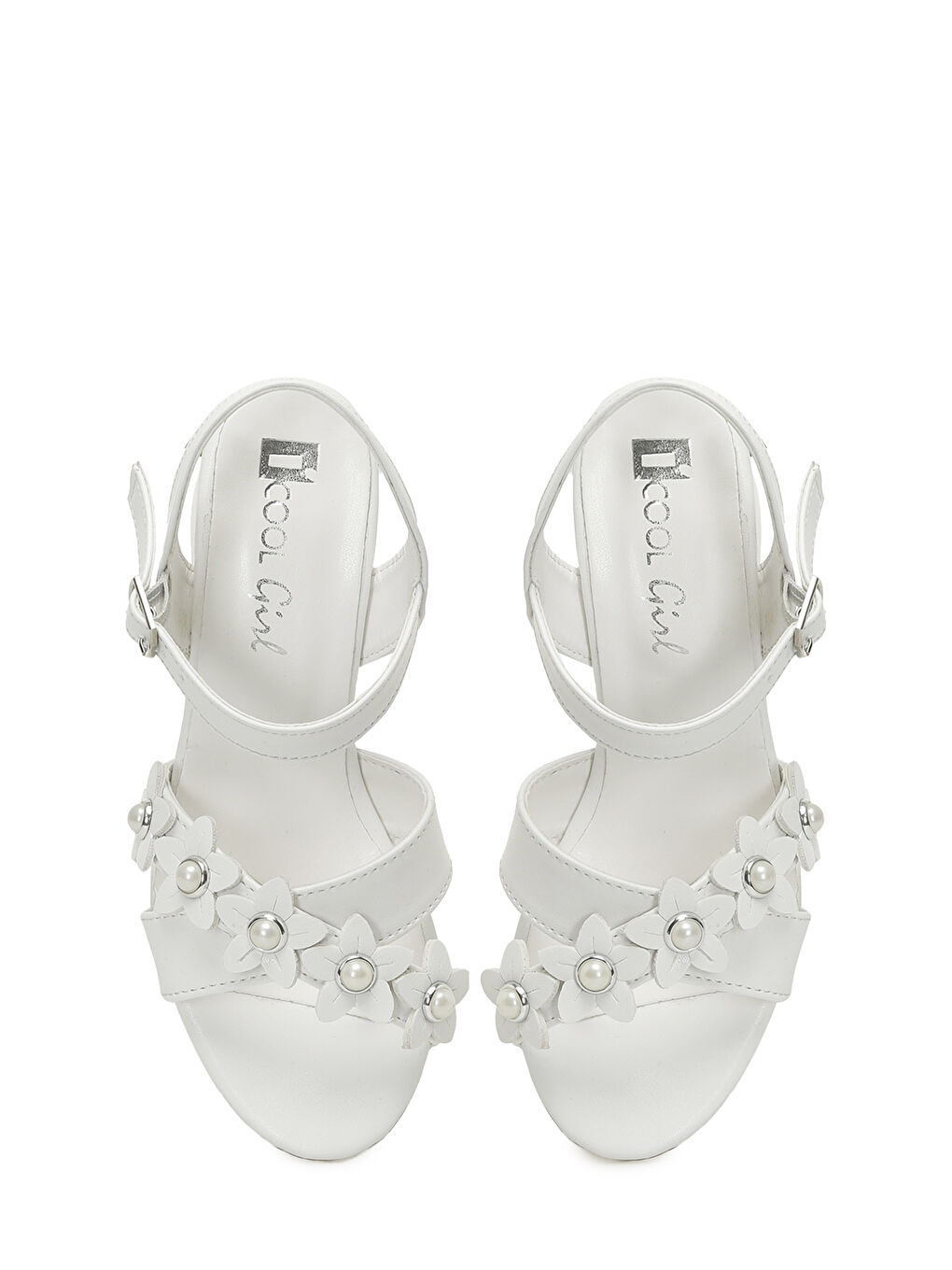 SIMONY F 5FX Beyaz Kız Çocuk Topuklu Ayakkabı-3