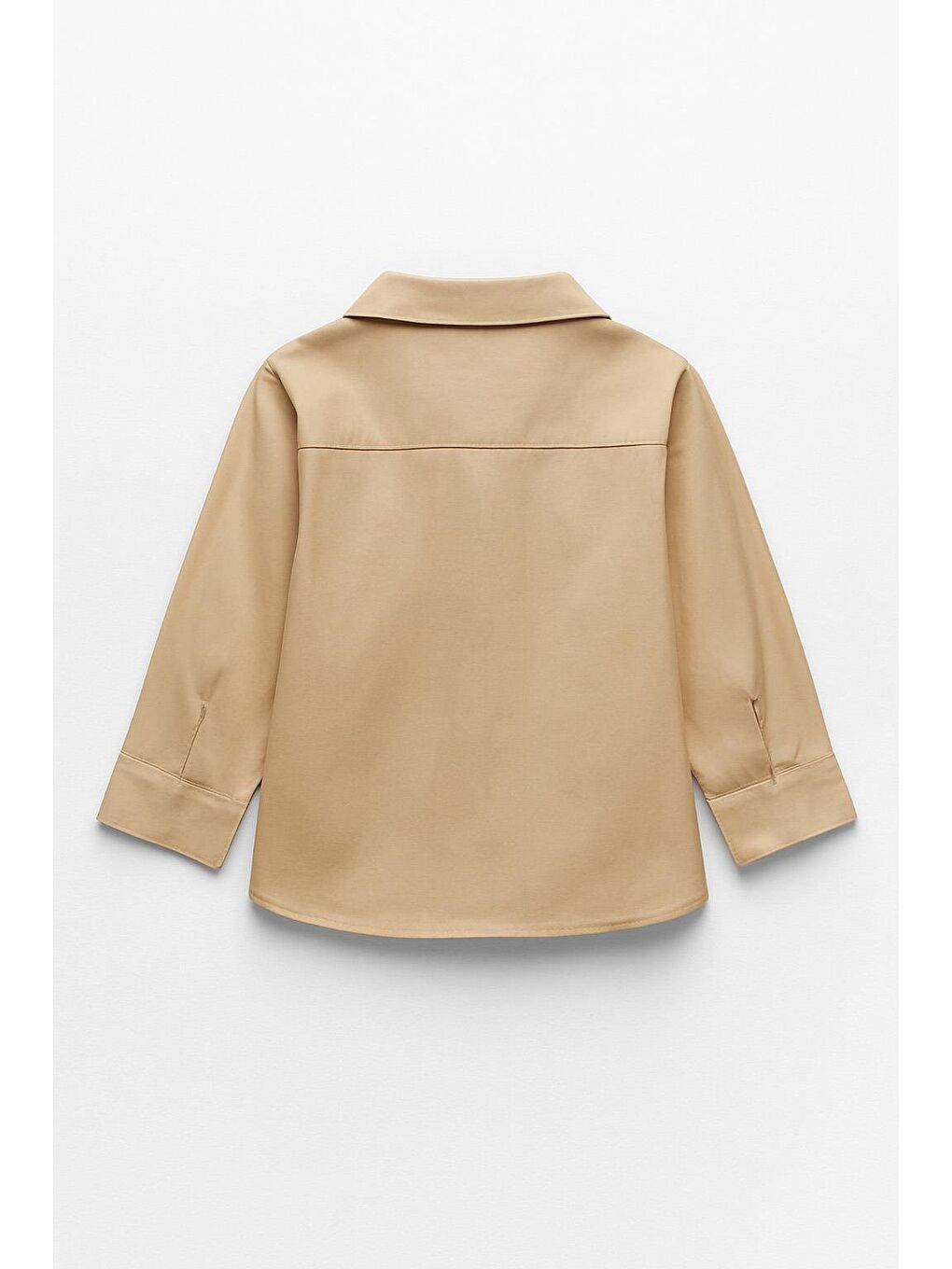 Erkek Çocuk %100 Pamuk Basic Gömlek- Bej  (2-3 Yaş 8-9 Yaş)-2