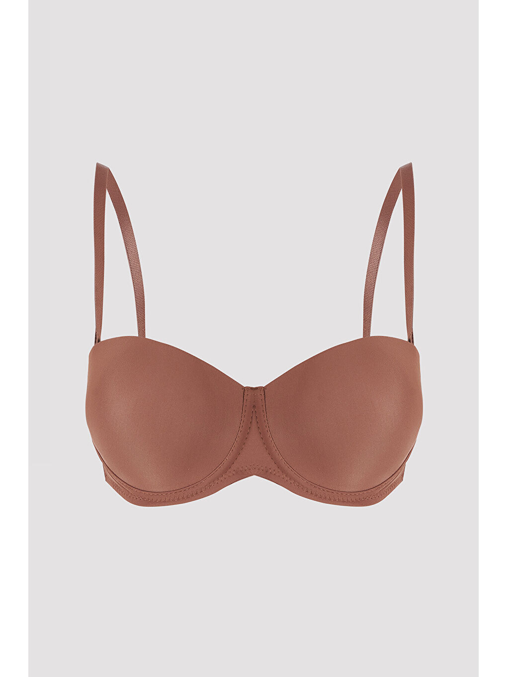 Kahverengi Latina Destekli Straplez Sütyen