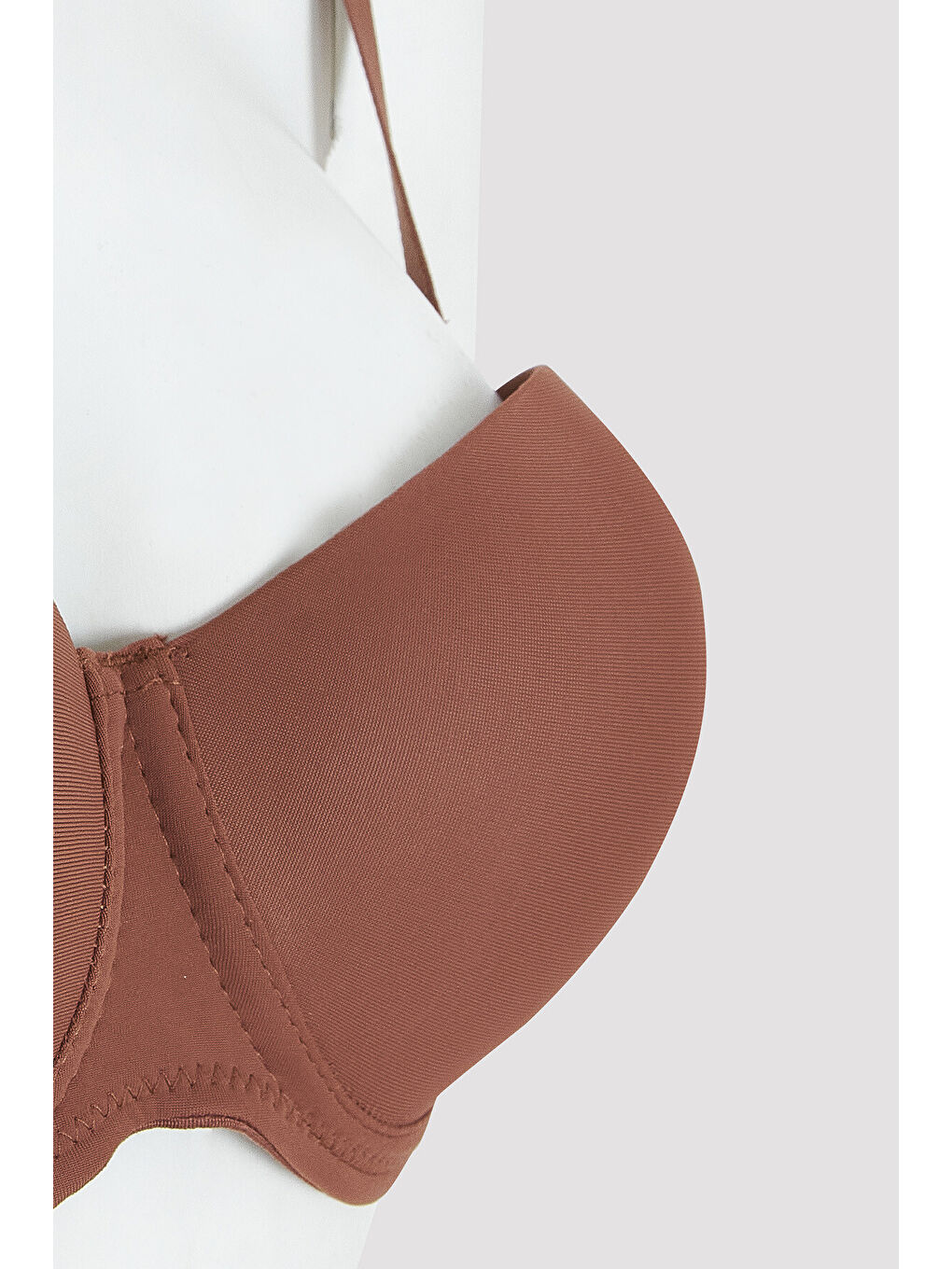 Kahverengi Latina Destekli Straplez Sütyen-1