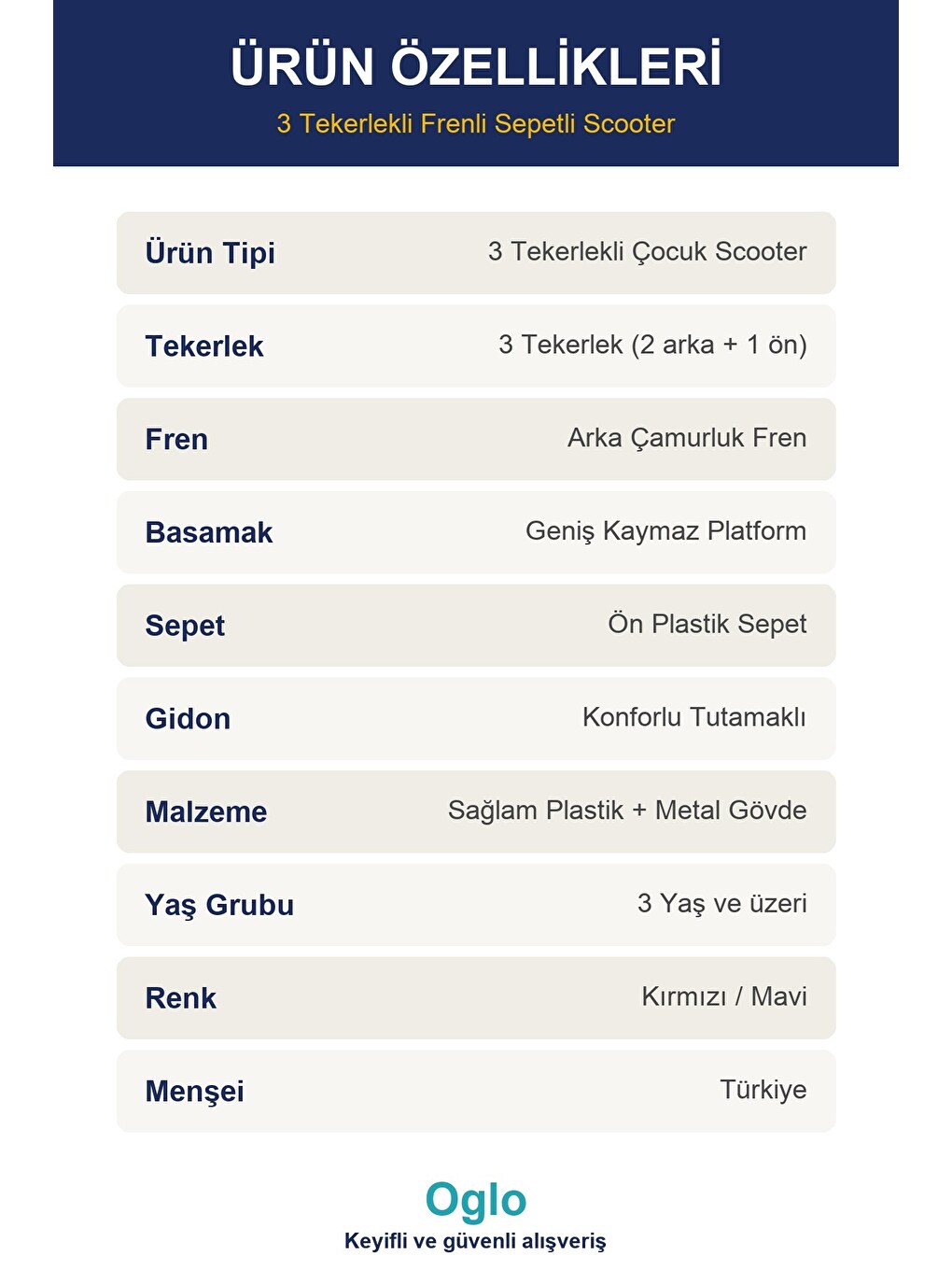 Çocuk Scooter 3 Tekerlekli Frenli Sepetli — Dengeli İlk Scooter, Ayarlanabilir Gidon 3+ Yaş-7