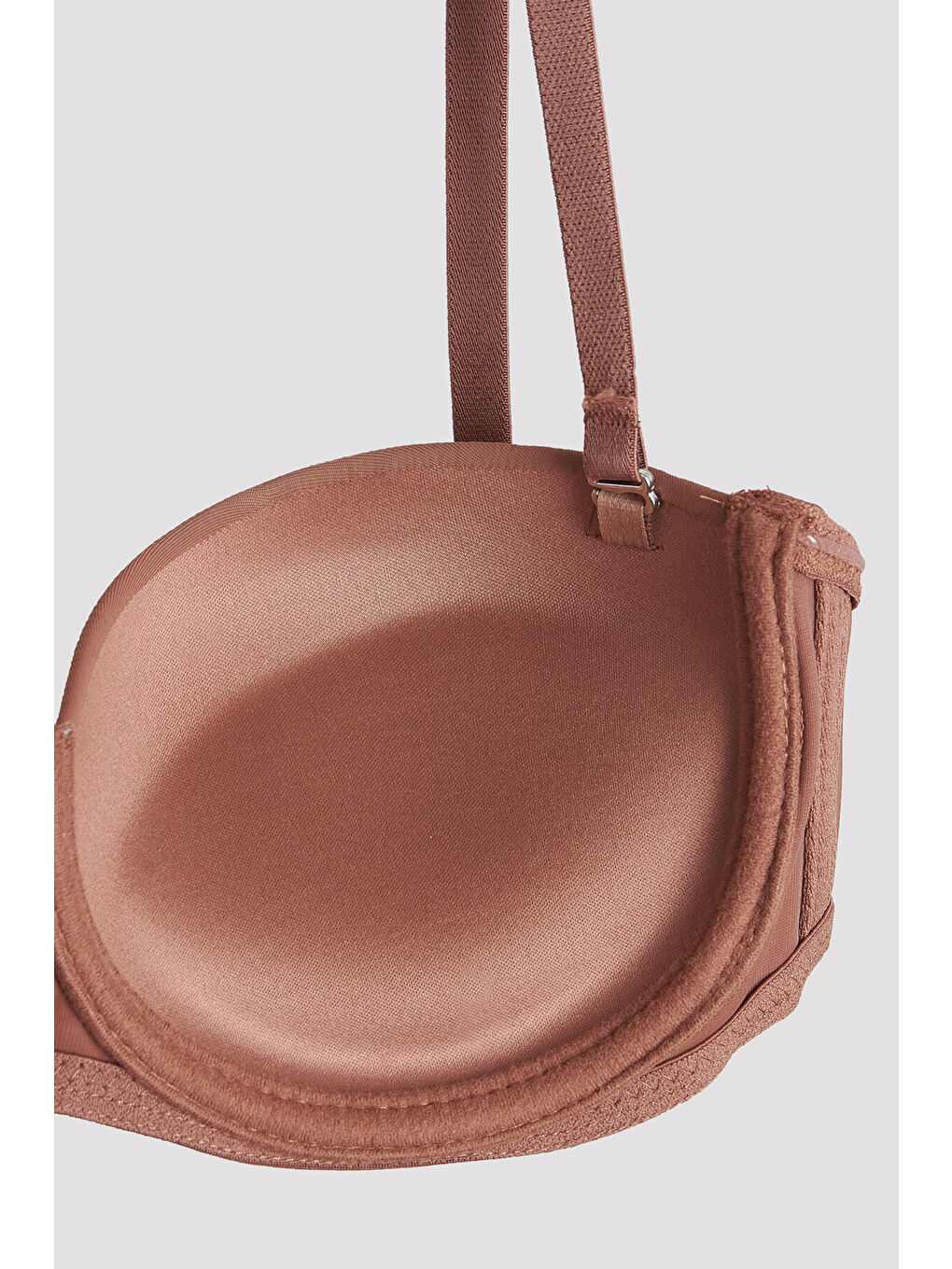 Kahverengi Latina Destekli Straplez Sütyen-3