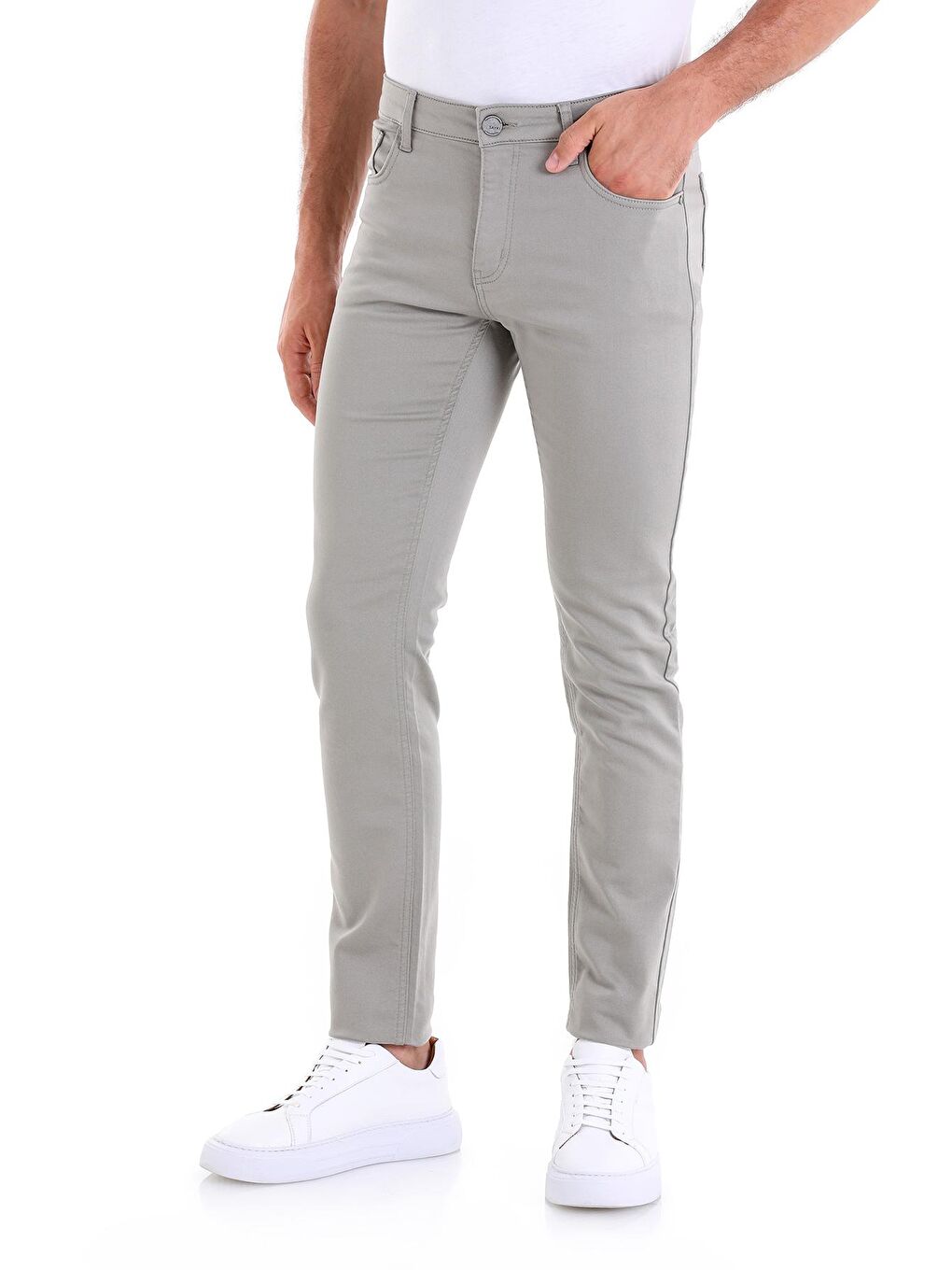 Hatemoğlu Taş Slim Fit Düz Pamuklu 5 Cep Kanvas Pantolon - 1