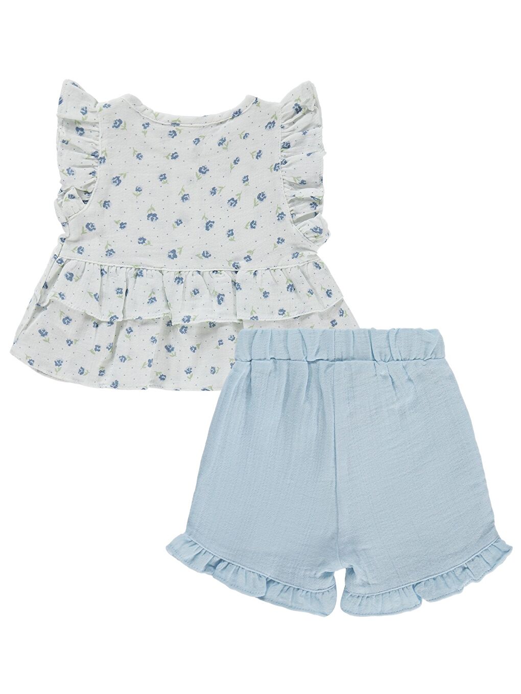 Baby Çiçek Empirme 6-18 Ay Takım - Beyaz-2