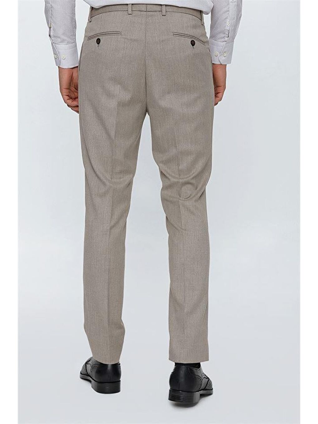 Bej Esnek Yandan Cepli Slim Fit Classic Erkek Pantolon 1003230151-5